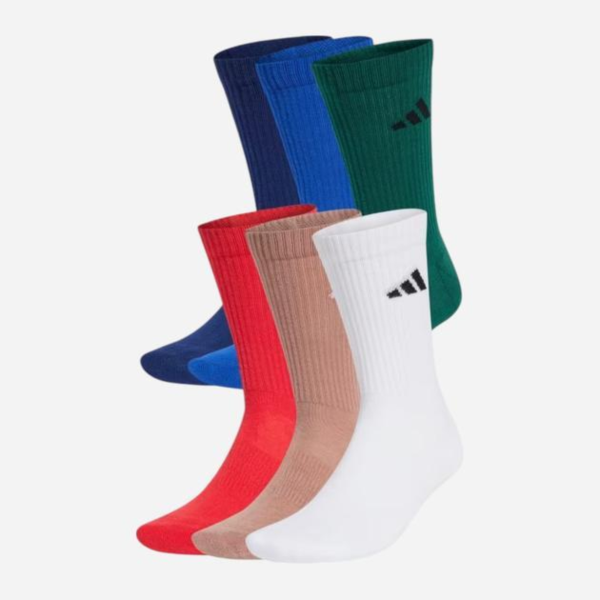 Шкарпетки Adidas CUSHIONED CREW SOCKS 6P мультиколор Уні L (43-45) JP1717 L (43-45) - Robinzon.ua
