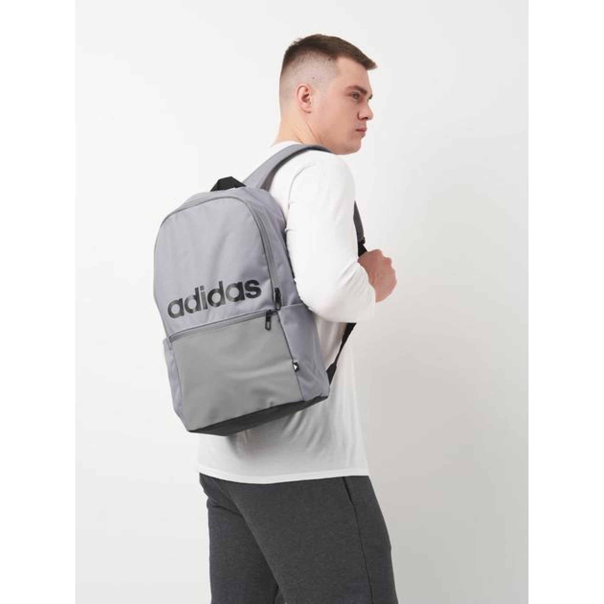 Рюкзак Adidas Classic Daily Backpack 22.75L сірий Уні 16x27x46 см IS7066 - 2 - Robinzon.ua