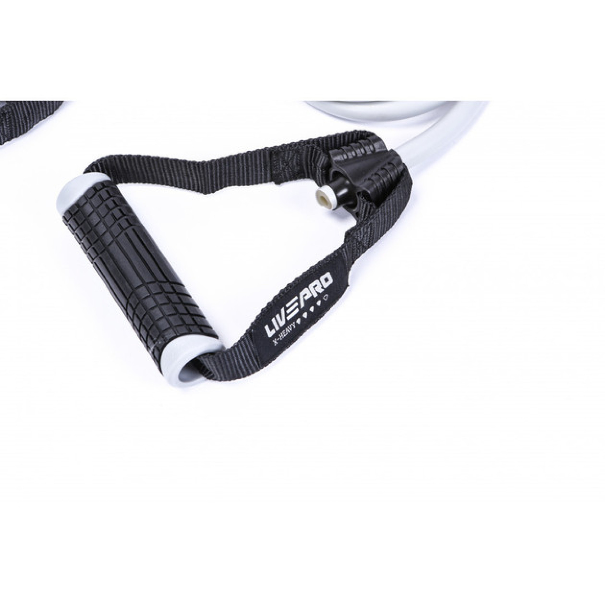 Еспандер трубчастий LivePro TONING TUBE PRO чорний, сірий 6х13х1200мм LP8405-XH - 4 - Robinzon.ua