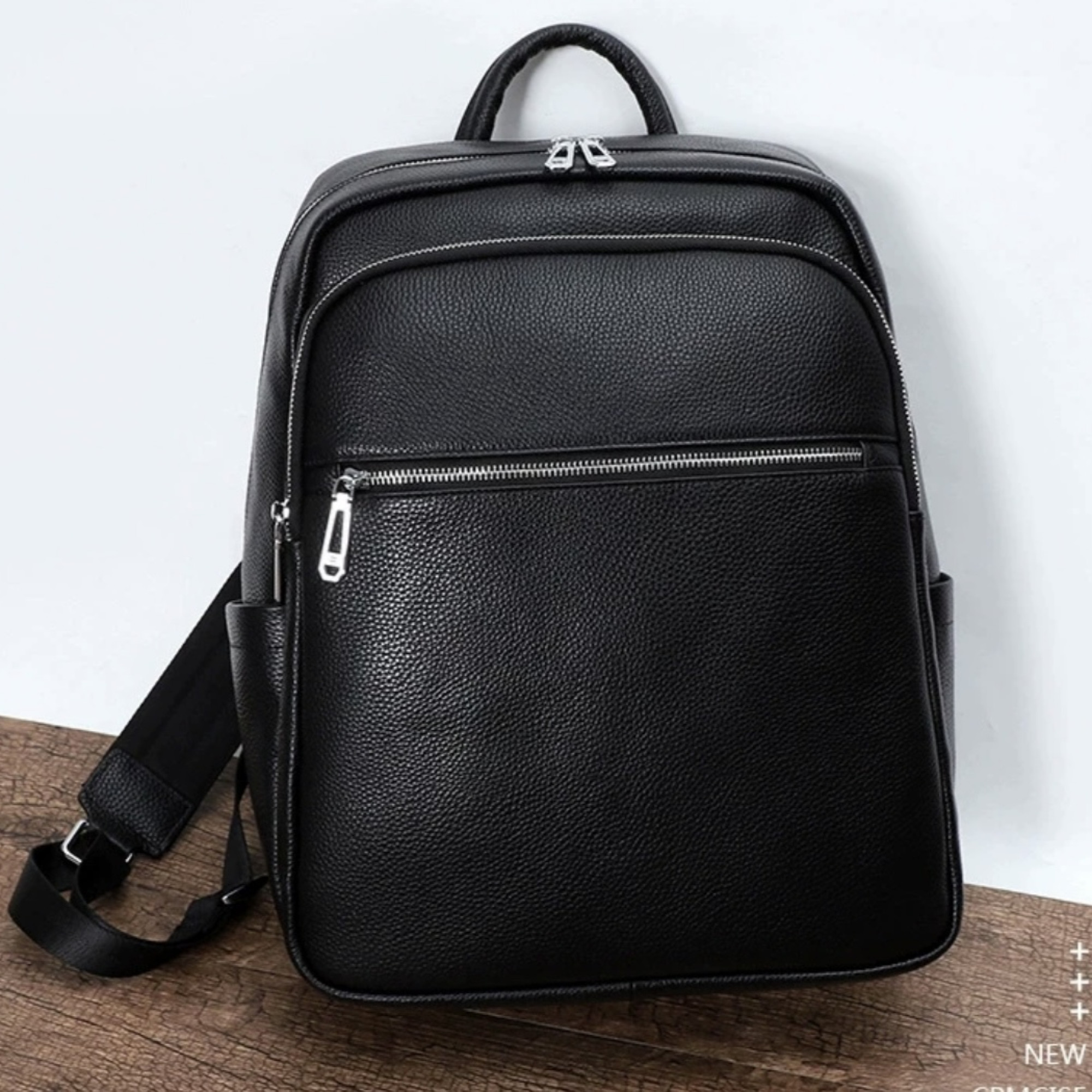 Мужской кожаный рюкзак для поездок и прогулок черный Tiding Bag 75362 - 1 - Robinzon.ua