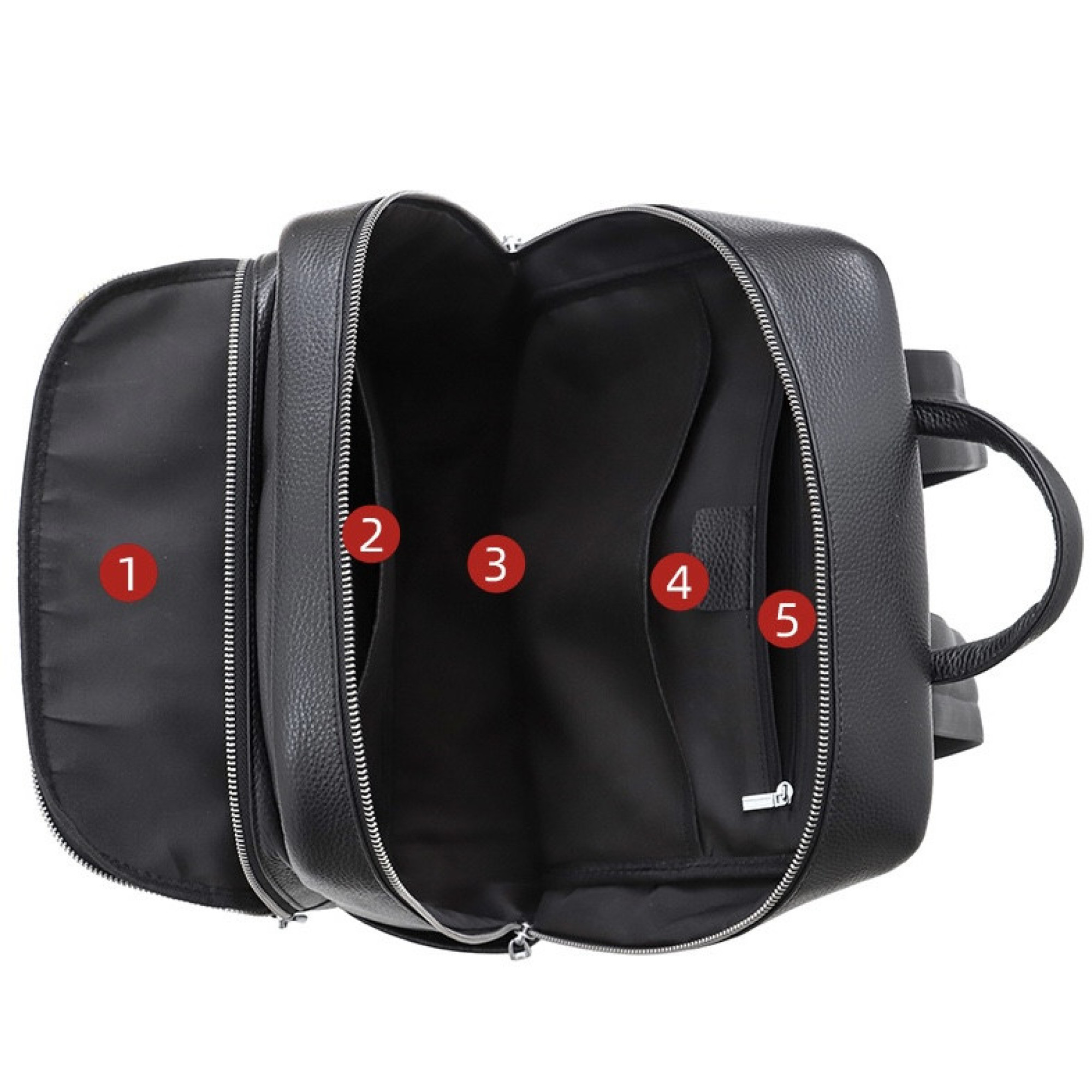 Мужской кожаный рюкзак для поездок и прогулок черный Tiding Bag 75362 - 4 - Robinzon.ua