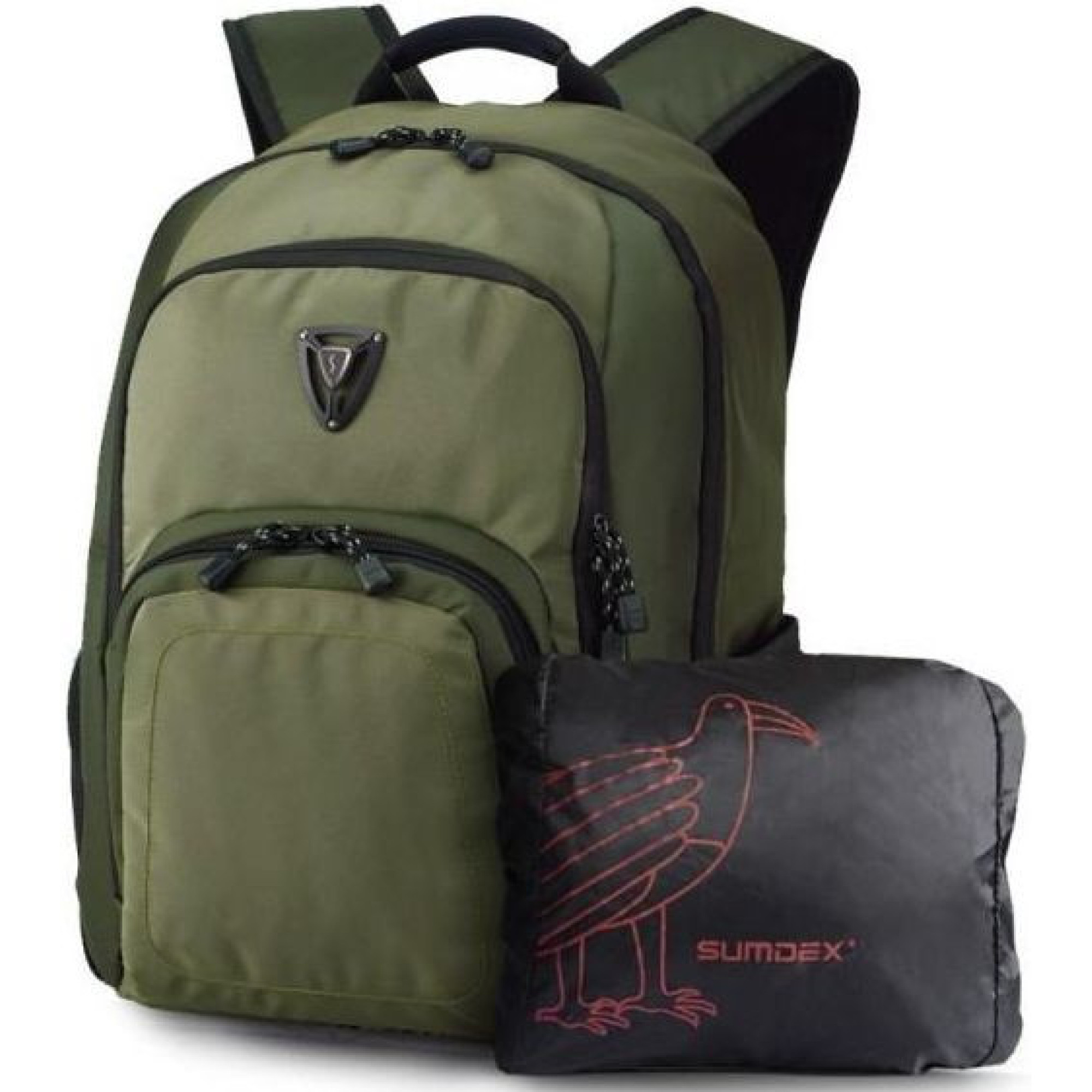 Міський рюкзак з відділом для ноутбука 15,6&raquo; Sumdex PON-394TY хакі + дощовик - Robinzon.ua