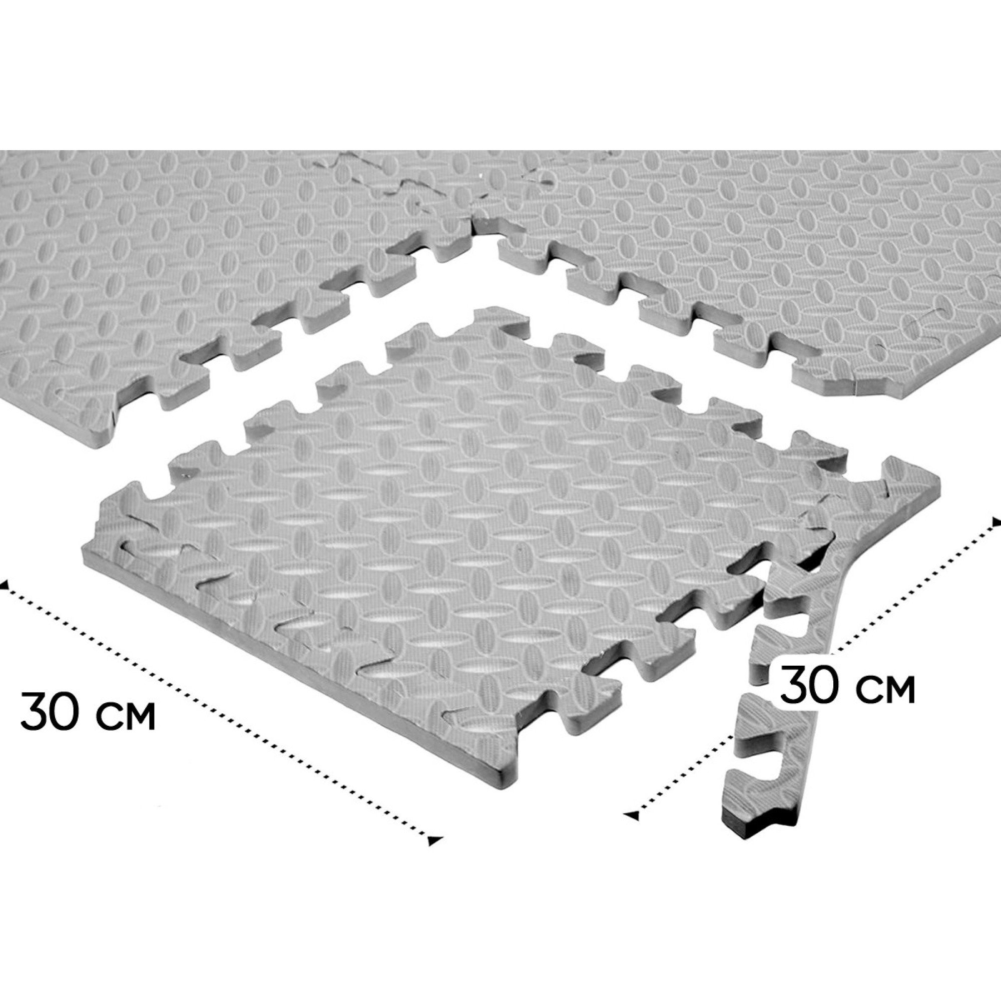 Татами мат EasyFit 8 шт (30х30х1 см) ласточкин хвост серый - 2 - Robinzon.ua
