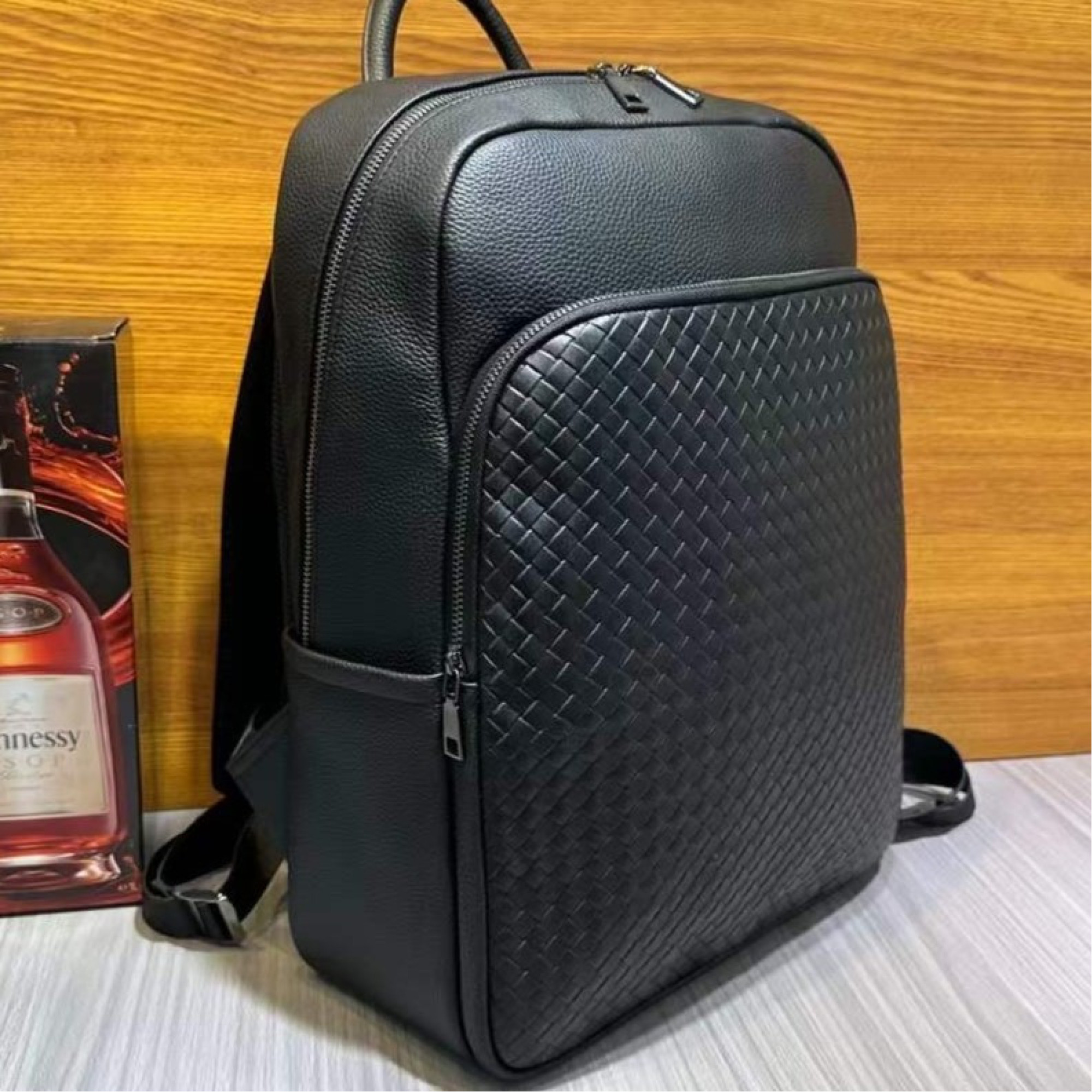 Рюкзак мужской кожаный. Черный городской рюкзак для ноутбука и документов Tiding Bag 22727 - 5 - Robinzon.ua