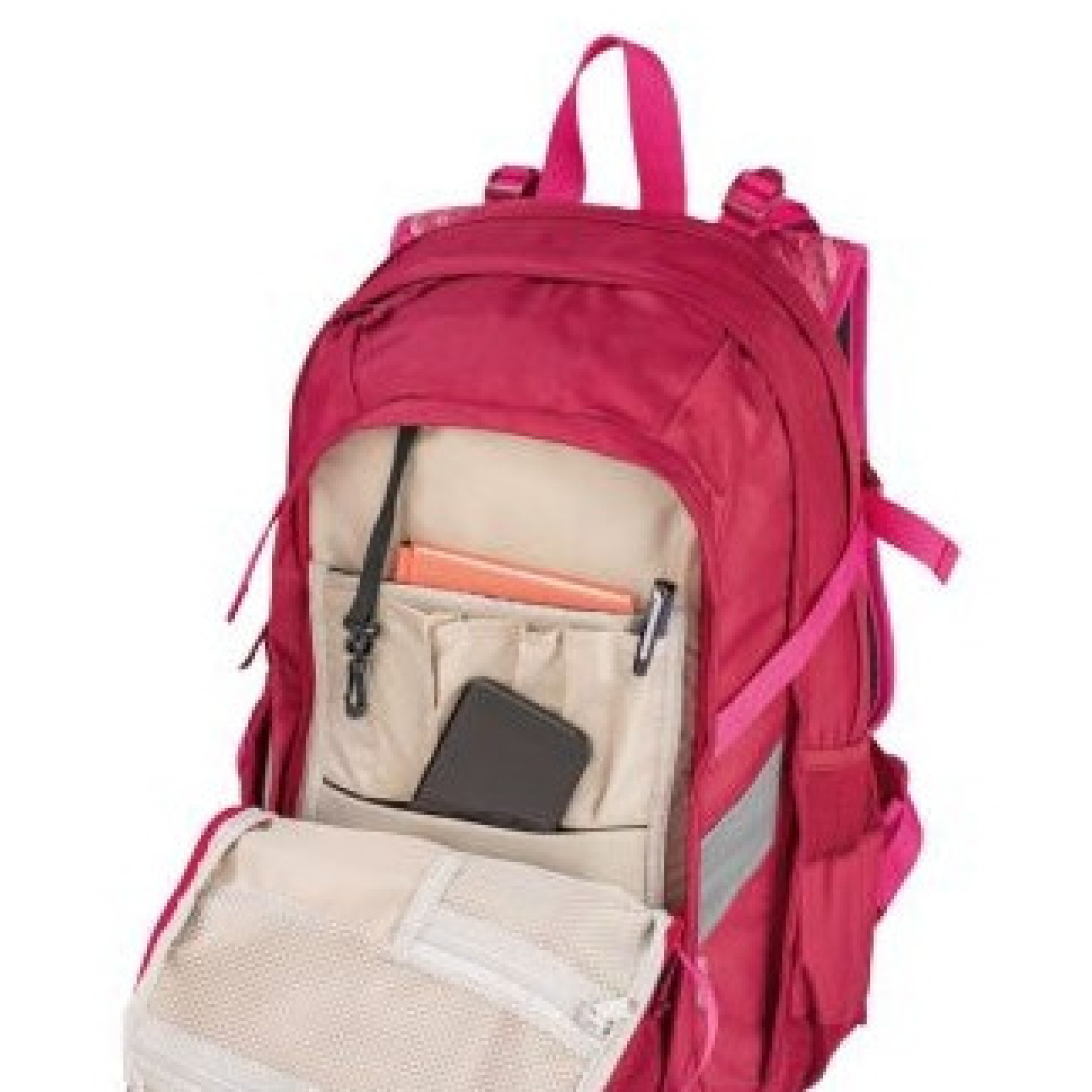 Женский рюкзак с усиленной спинкой 22L Topmove малиновый - 2 - Robinzon.ua