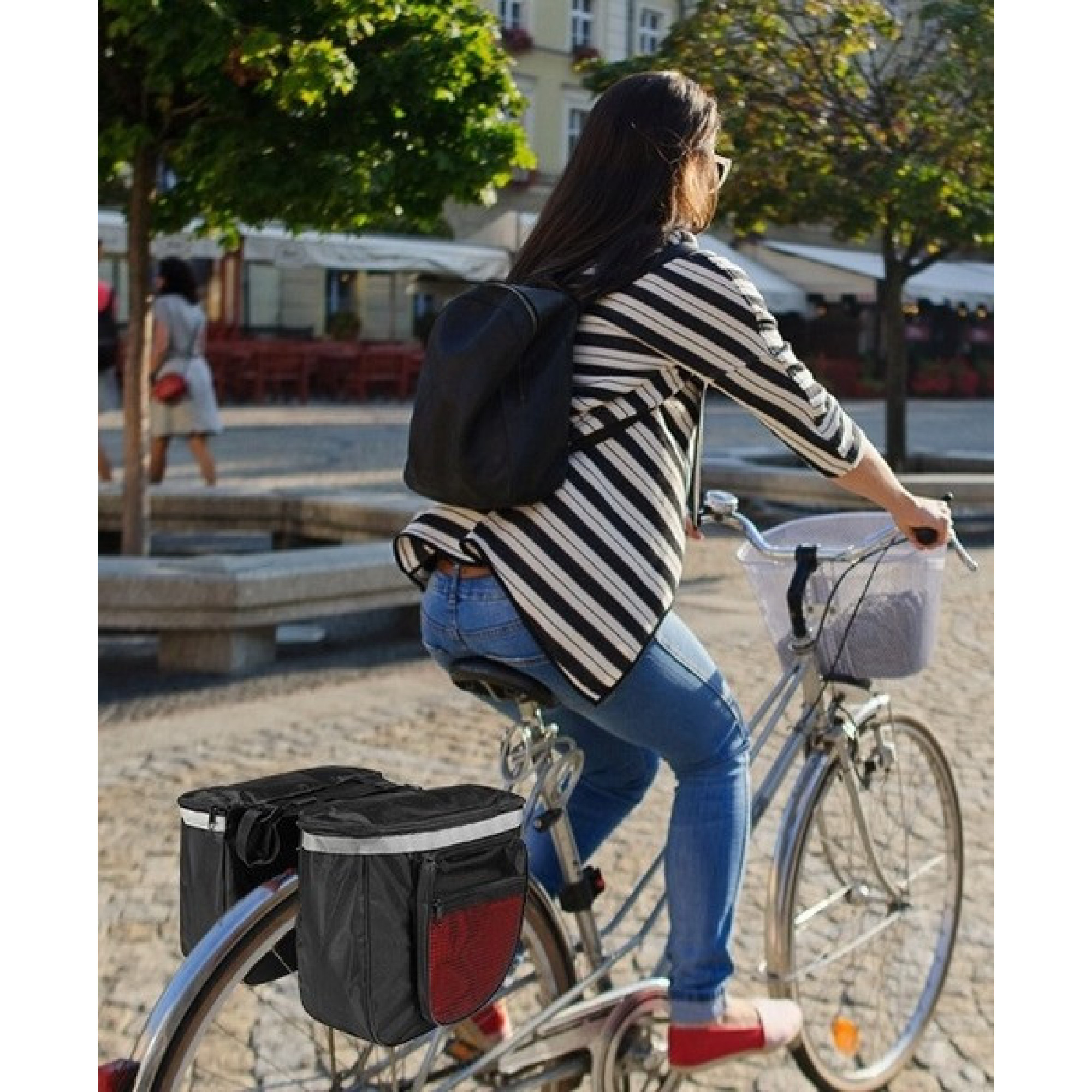 Велосипедна сумка на багажник 28L Retoo чорний - 4 - Robinzon.ua
