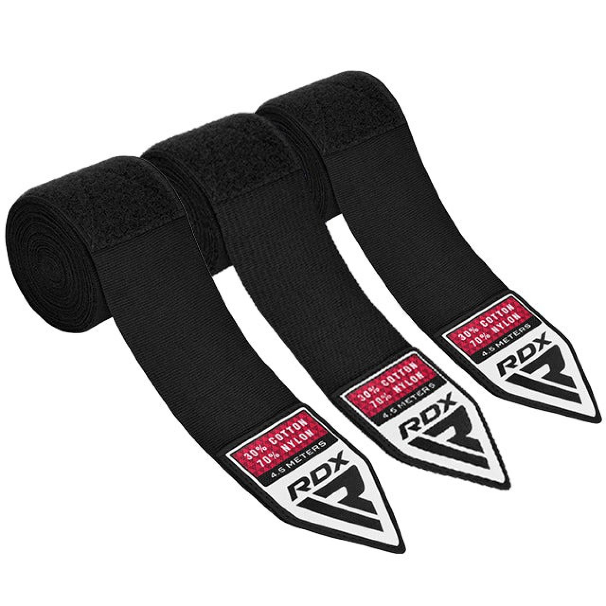 Бинти для боксу RDX RB Hand Wraps Combine 3 пари Black (4.5м.) - Robinzon.ua