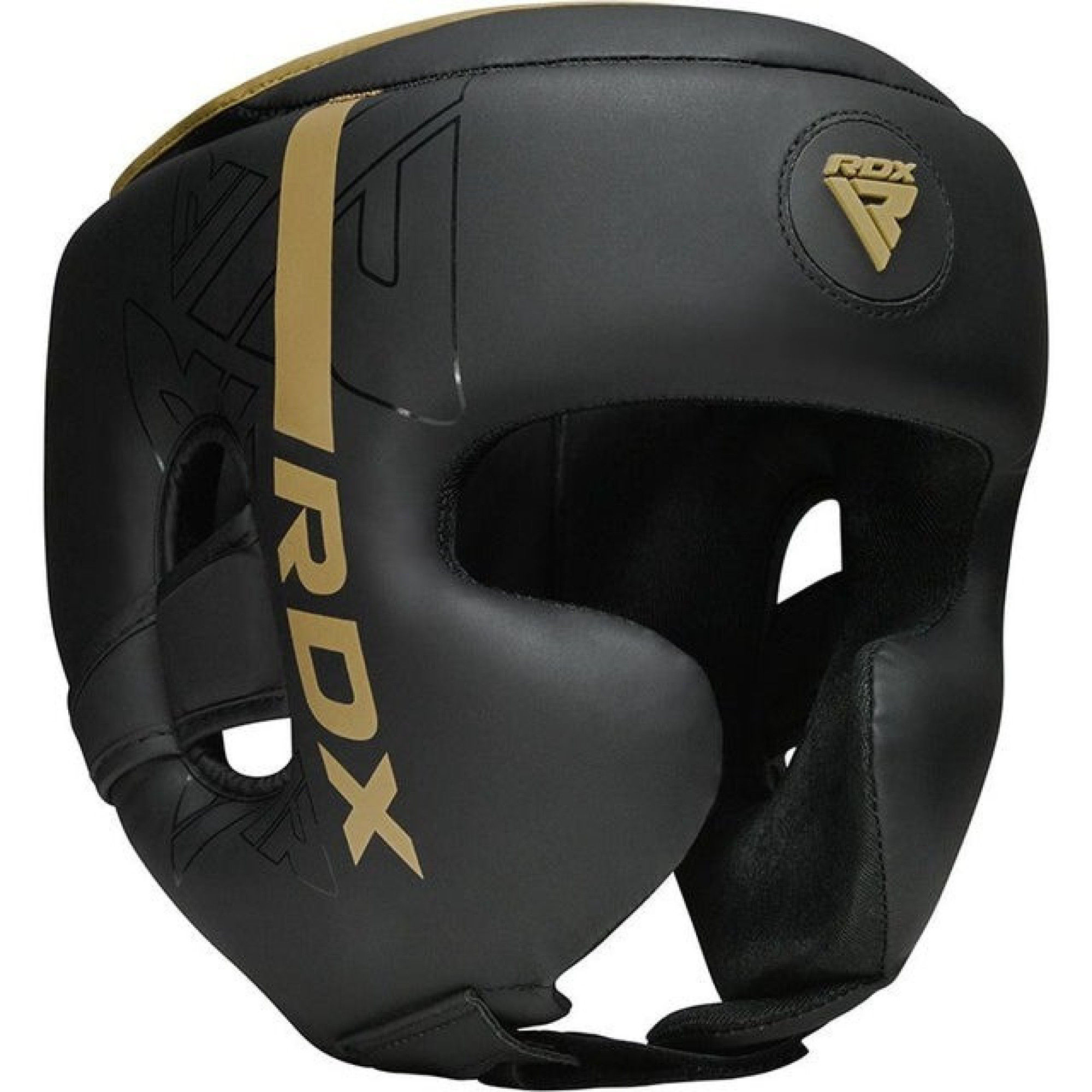 Боксерський шолом RDX F6 KARA Matte Golden S (капа в комплекті) - 4 - Robinzon.ua