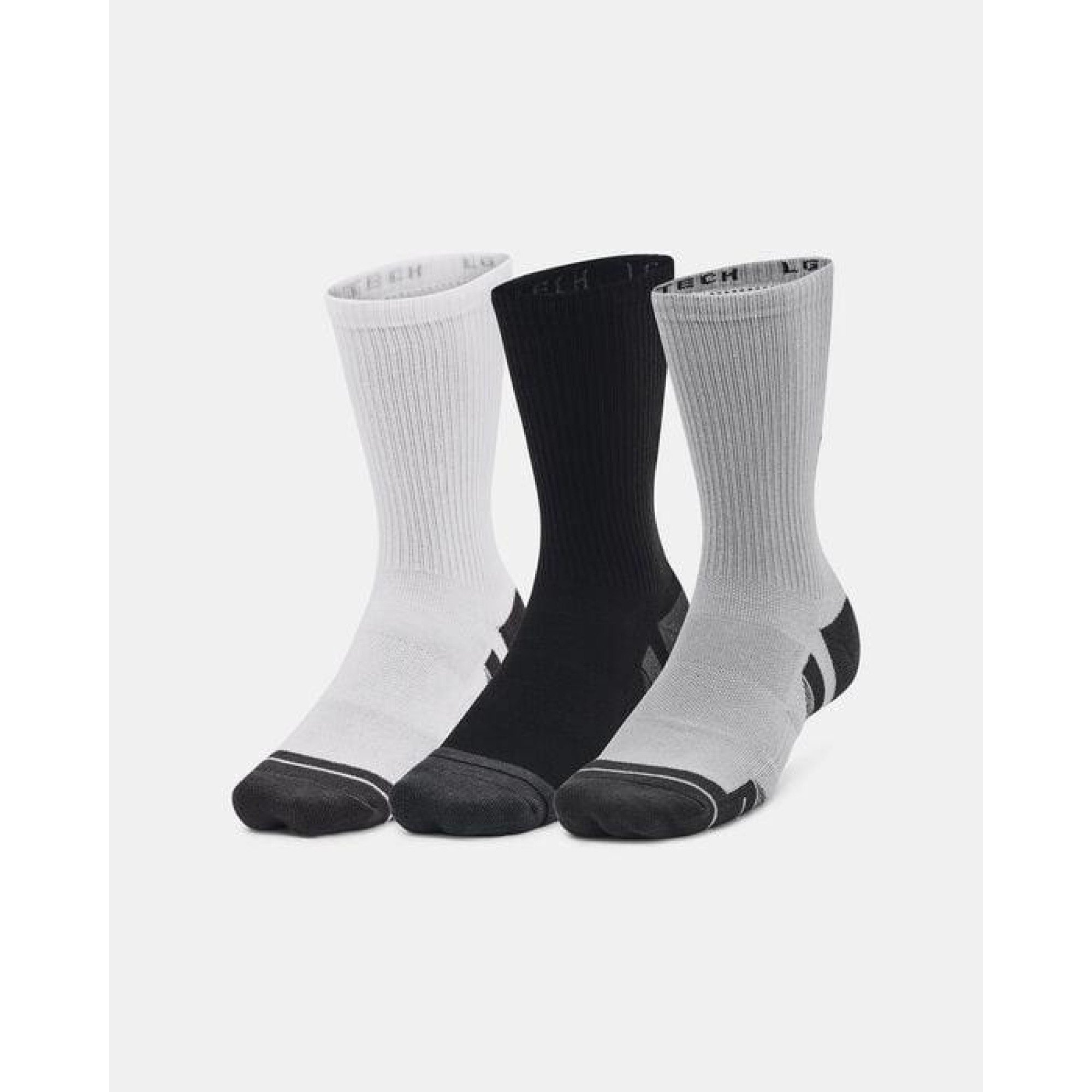 Шкарпетки UA Performance Tech 3pk Crew Сірий Уні M (1379512-011 M) - Robinzon.ua