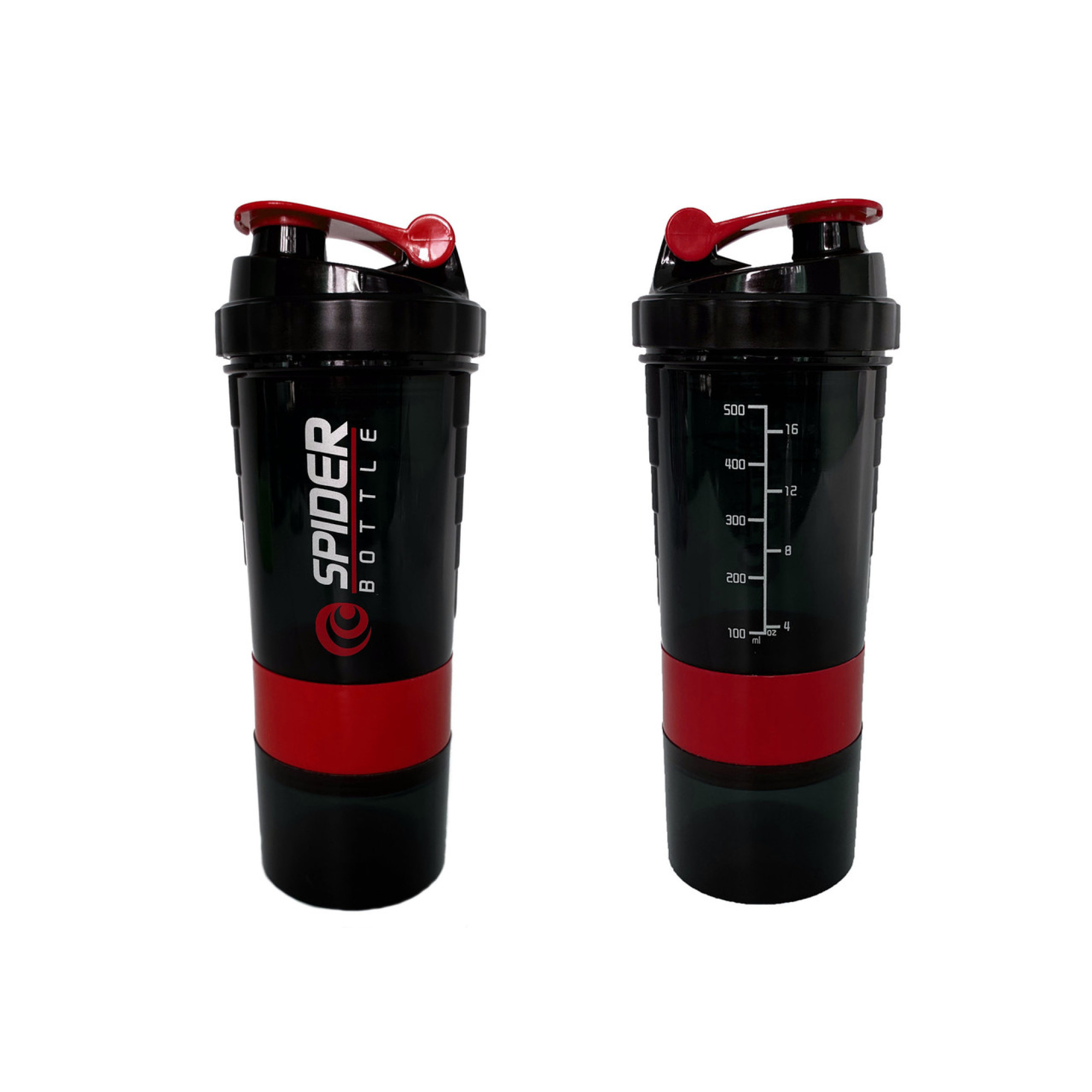 Шейкер спортивний EasyFit Spider 0,5 л Чорно-червоний - Robinzon.ua