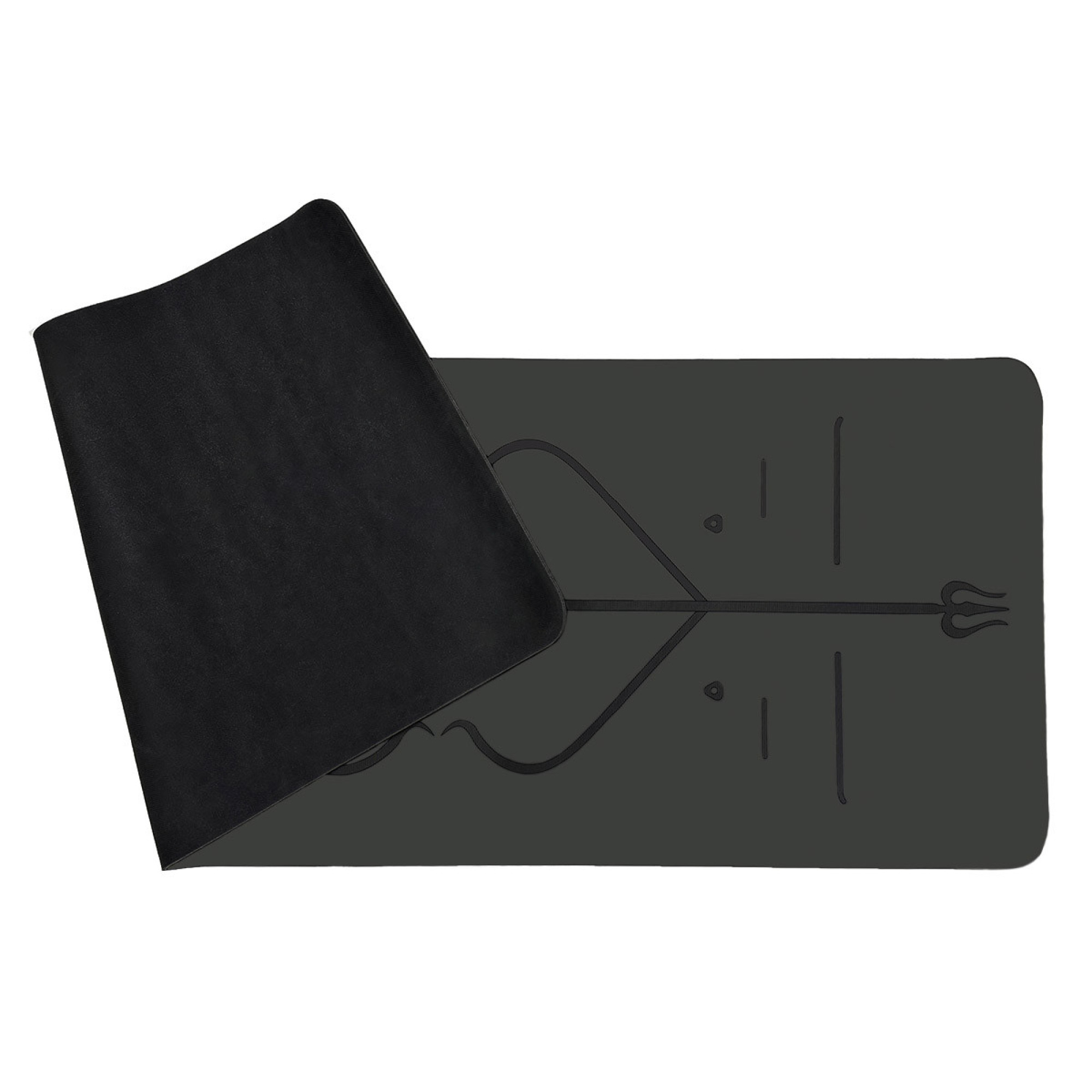 Килимок для йоги професійний EasyFit Pro каучук 5 мм Чорний - 2 - Robinzon.ua