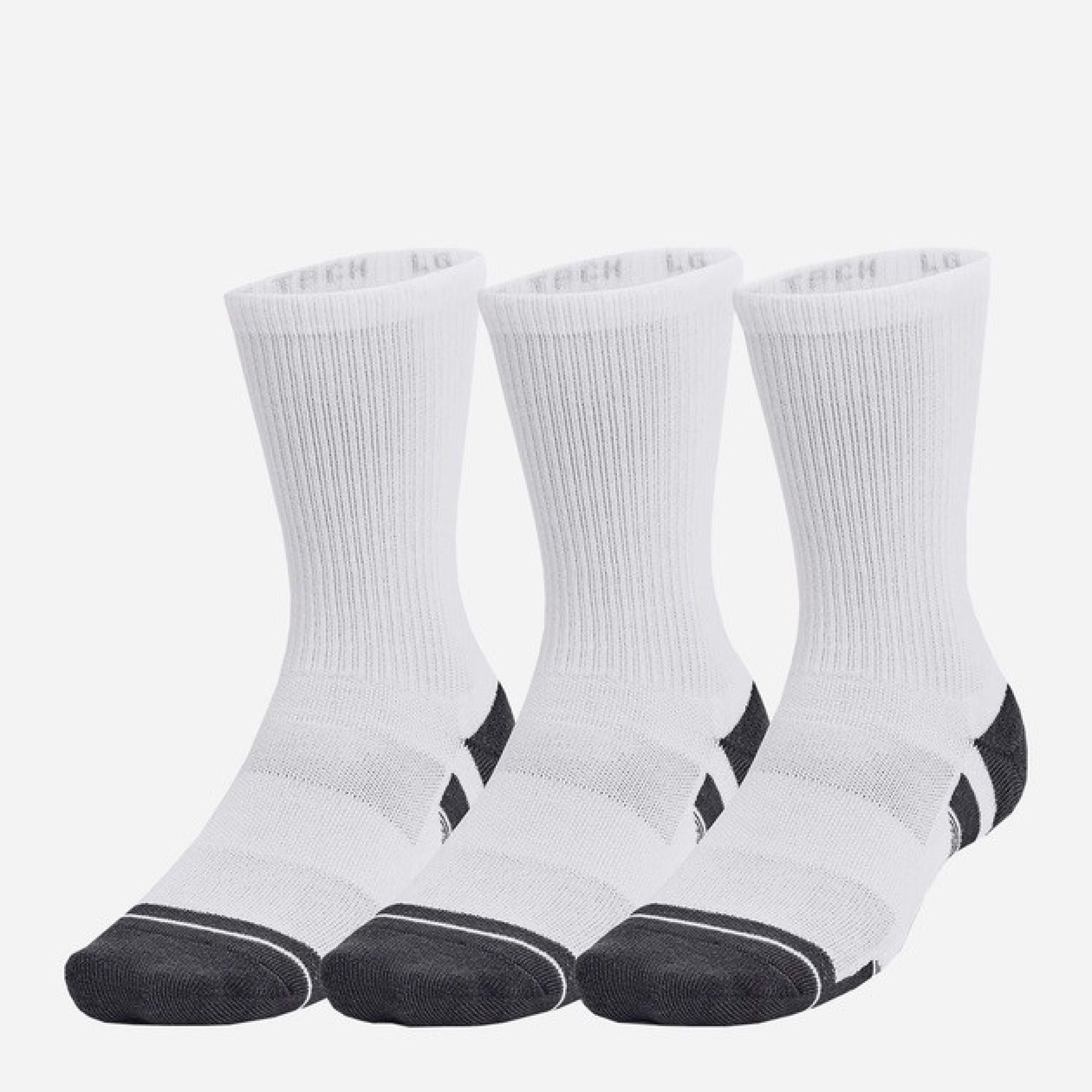 Шкарпетки UA Performance Tech 3pk Crew Білий M (1379512-100 M) - Robinzon.ua