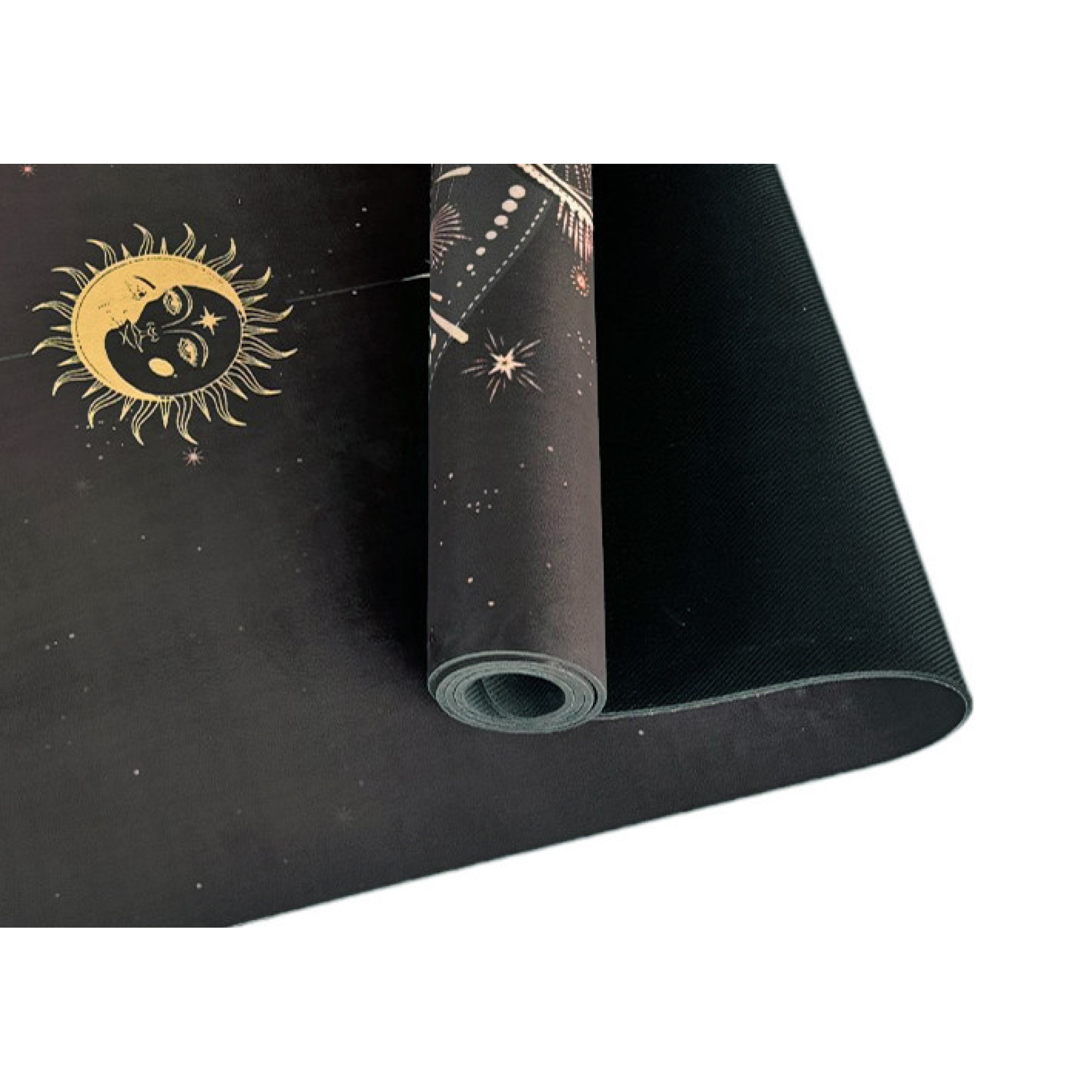 Килимок для йоги EasyFit BlackMoon (замша-каучук) чорний - 3 - Robinzon.ua