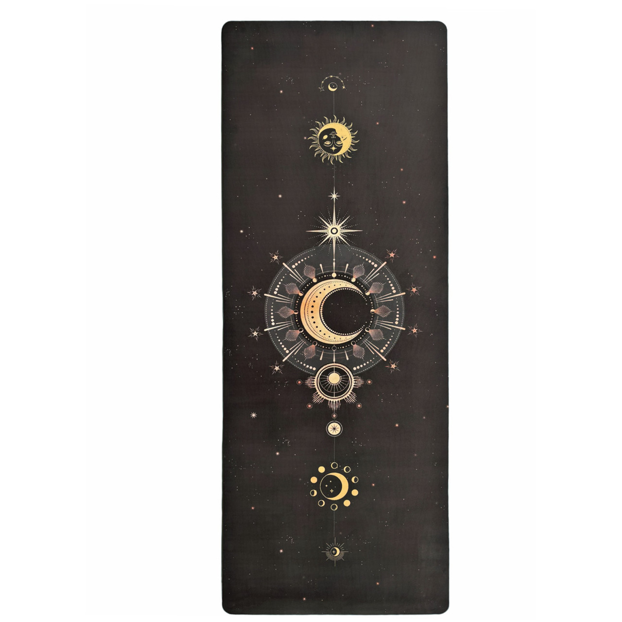 Килимок для йоги EasyFit BlackMoon (замша-каучук) чорний - Robinzon.ua