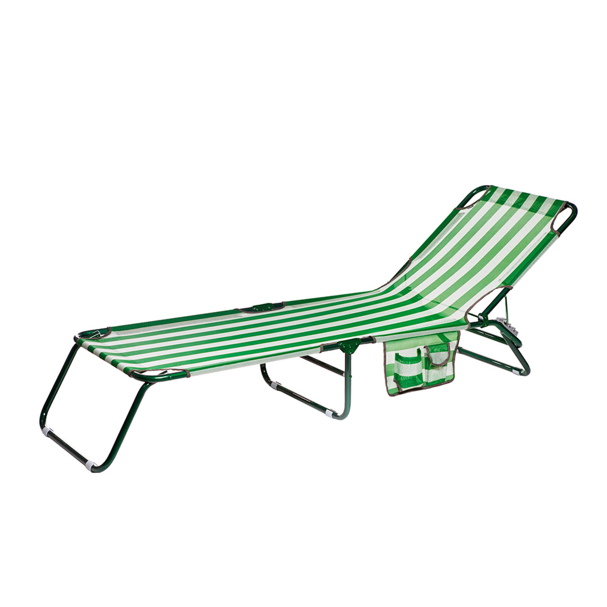 Розкладачка "Діагональ" d22 мм (Текстилен, Зелено-біла смуга) - Robinzon.ua