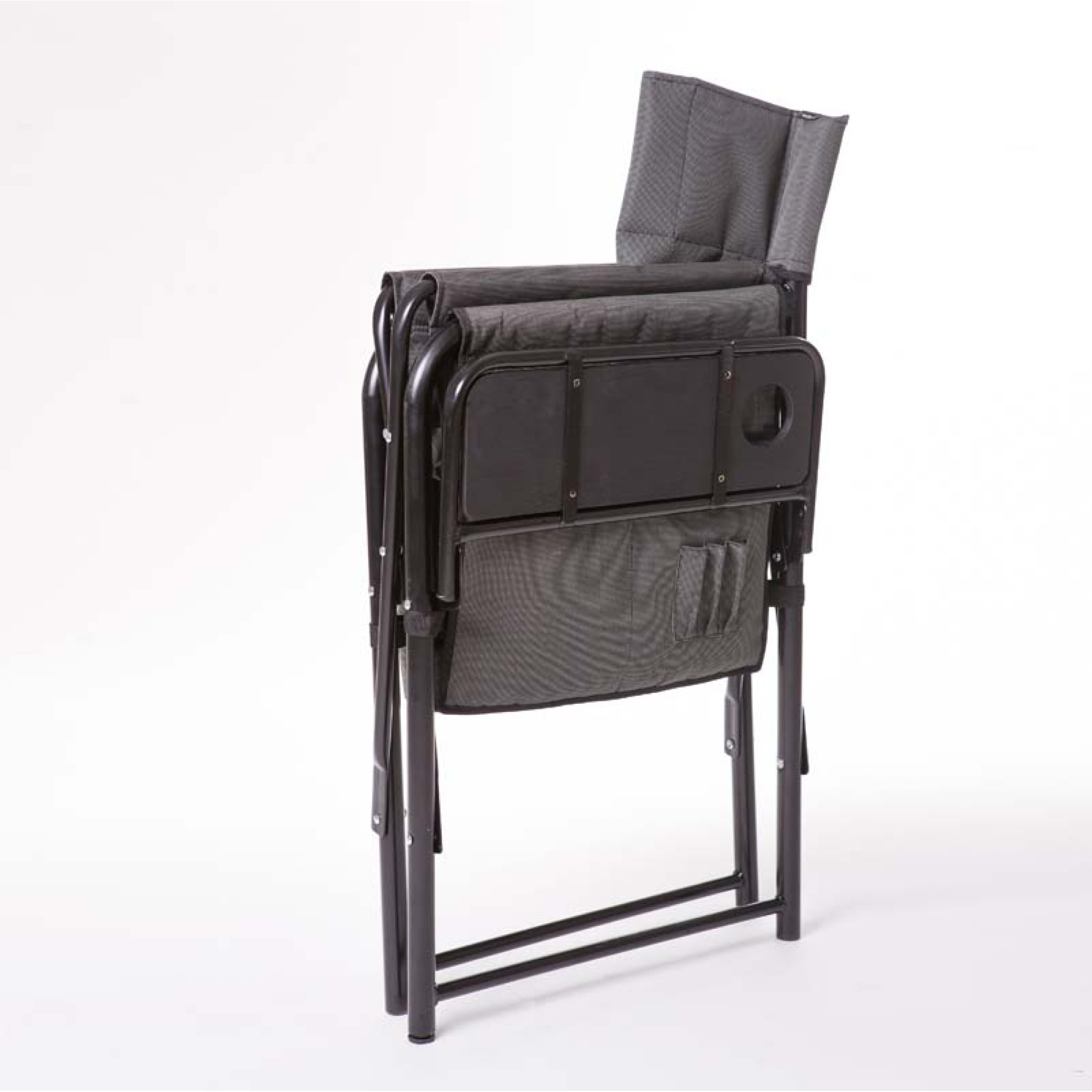 Стілець "Режисер з полицею" d25 мм (Меланж, Сірий) - 4 - Robinzon.ua