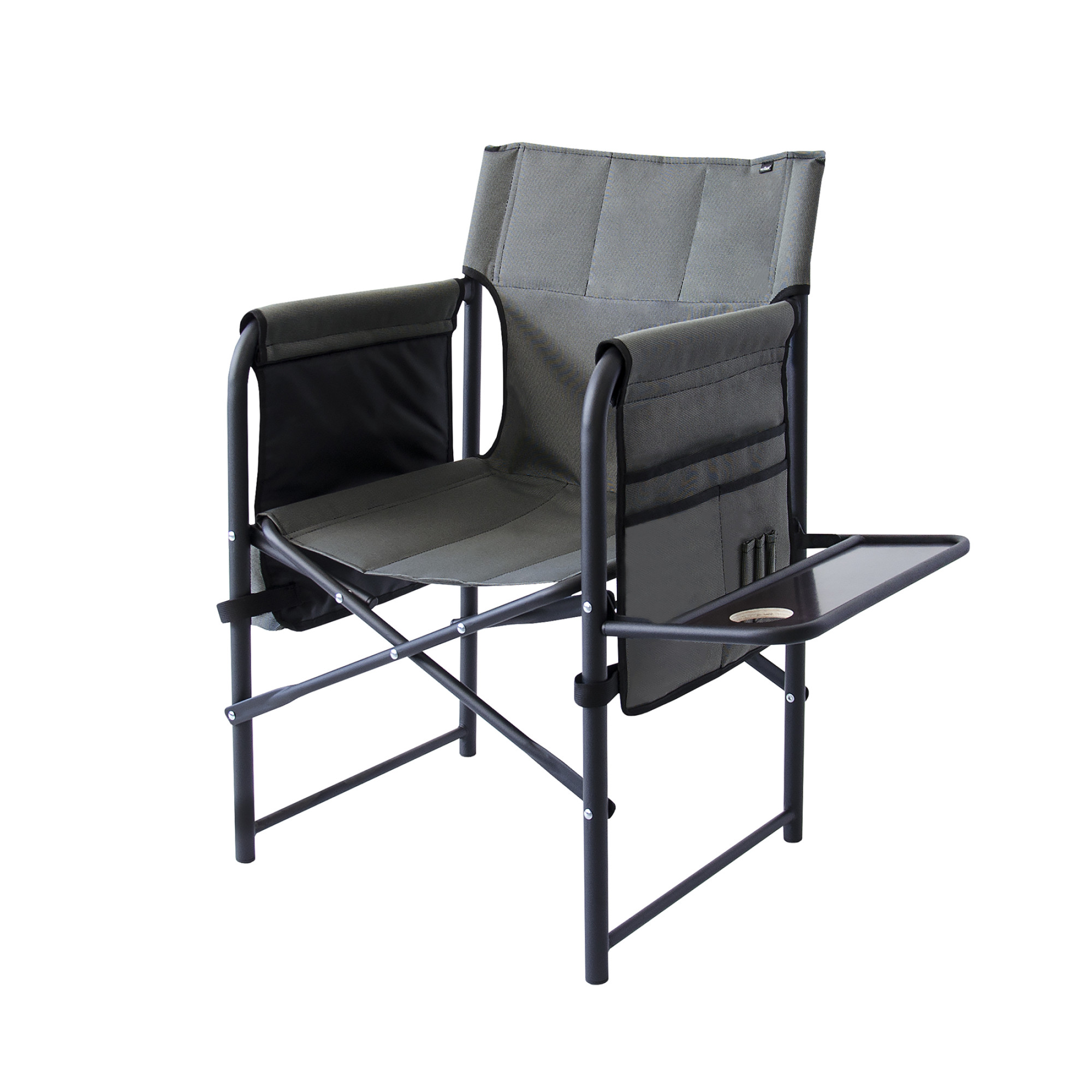 Стілець "Режисер з полицею" d25 мм (Меланж, Сірий) - Robinzon.ua