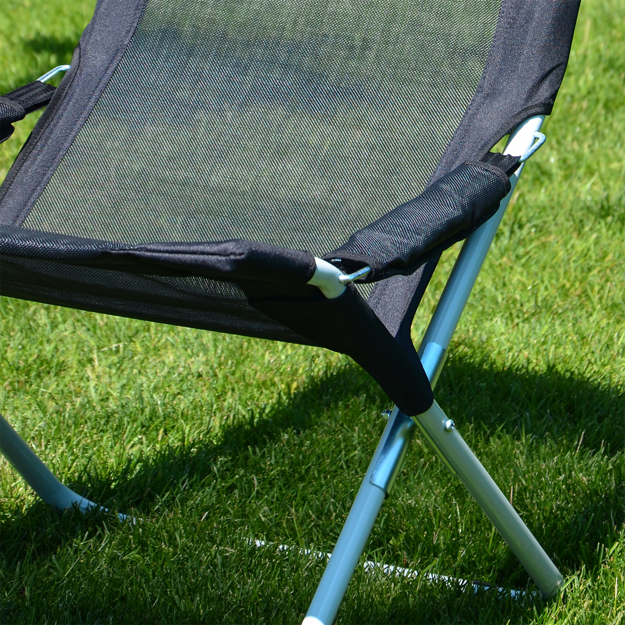 Шезлонг "Горизонт" d25 мм (Текстилен, Черный) - 4 - Robinzon.ua