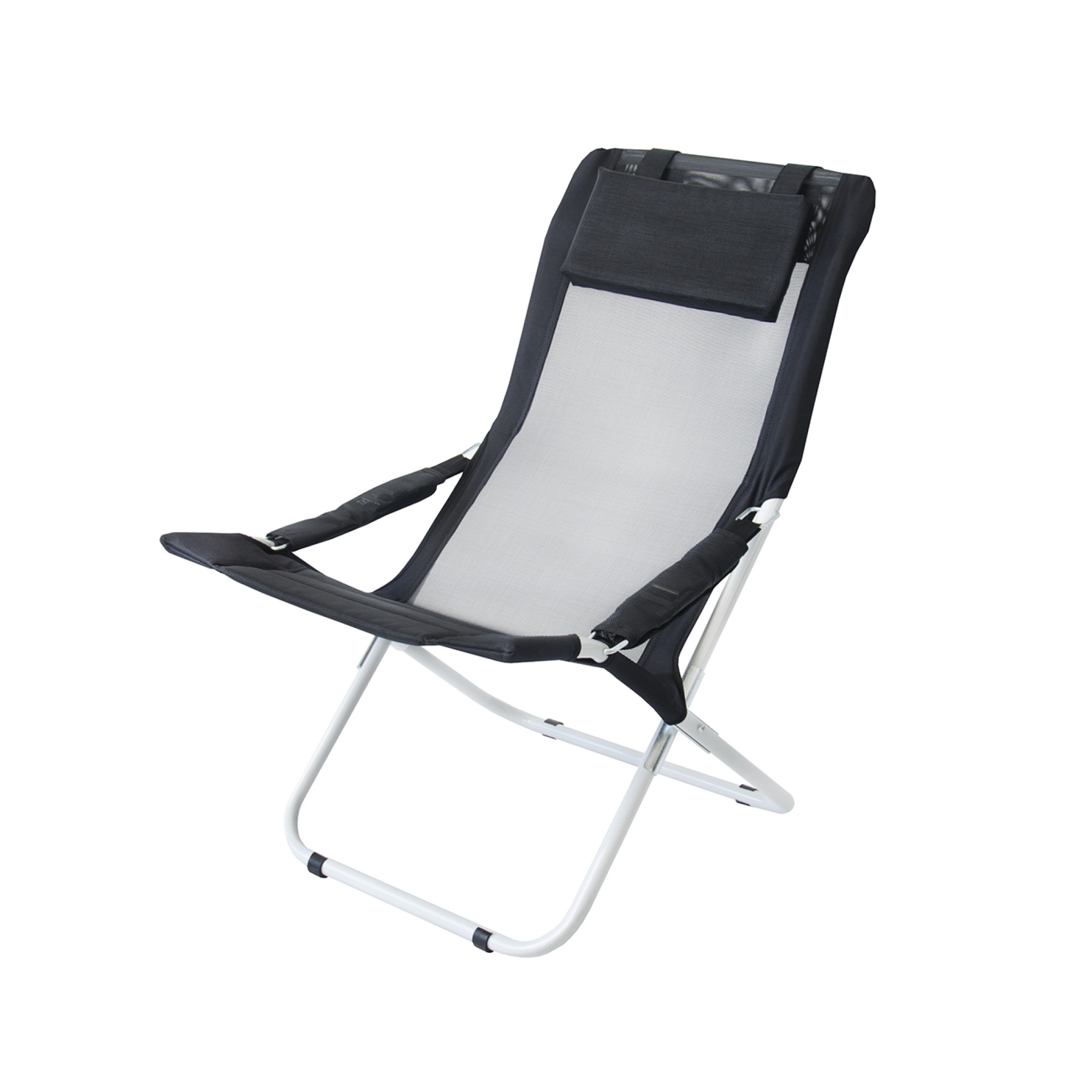 Шезлонг "Горизонт" d25 мм (Текстилен, Черный) - 2 - Robinzon.ua