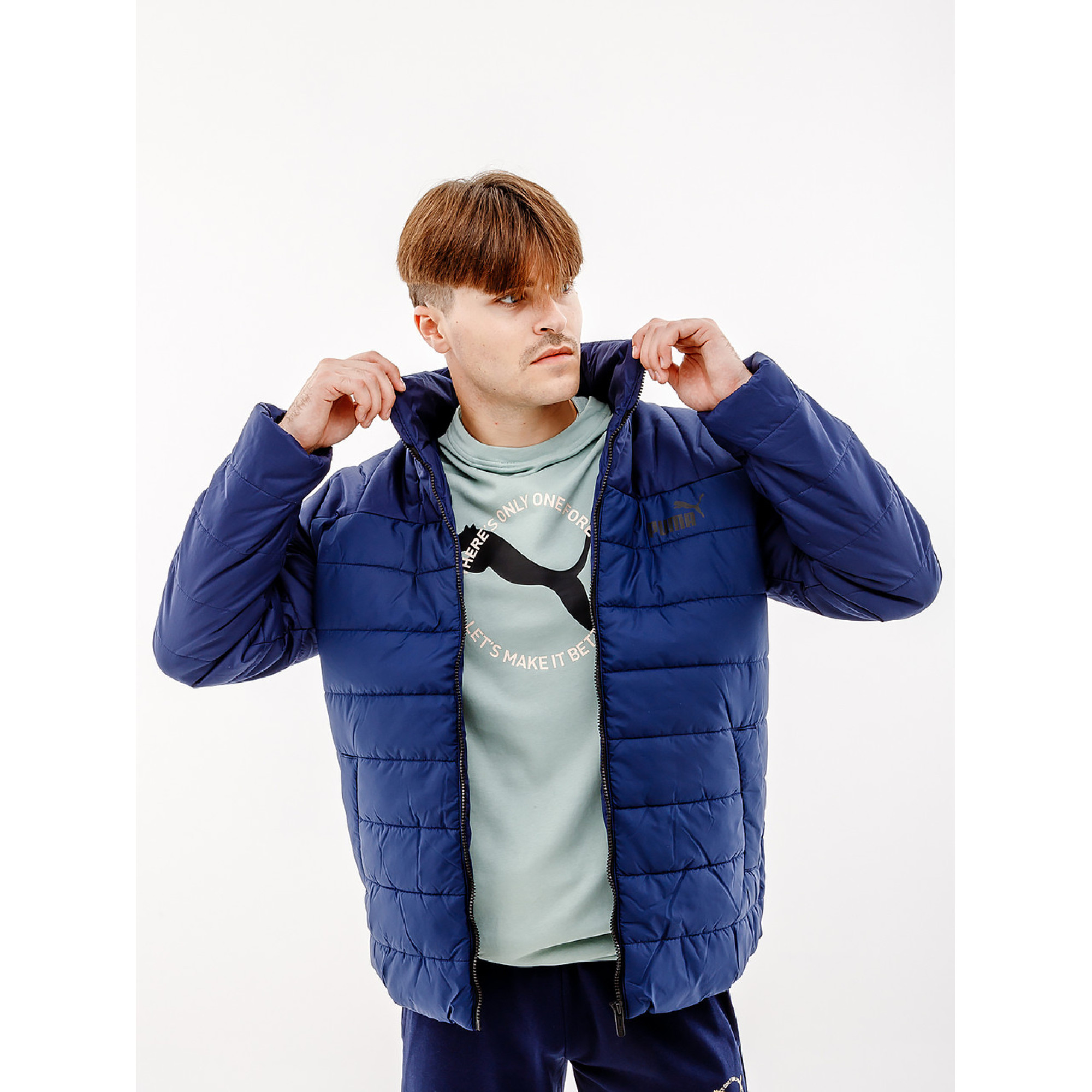 Чоловіча Куртка PUMA ESS+ Padded Jacket Синій XL (7d84934906 XL) - Robinzon.ua
