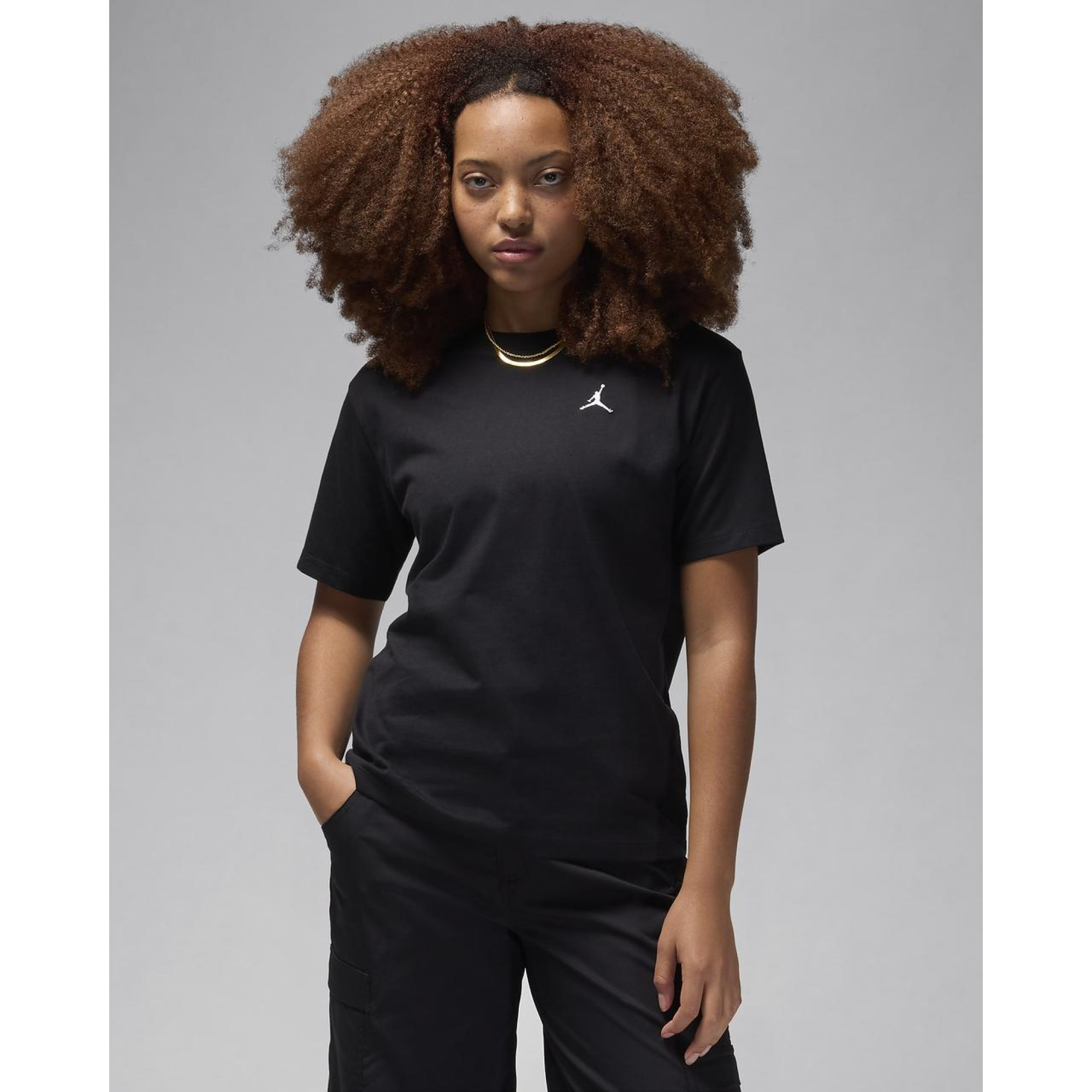 Жіноча Футболка Jordan W ESSEN GF TEE CORE 23 Чорний XS (7dFN4500-011 XS) - Robinzon.ua