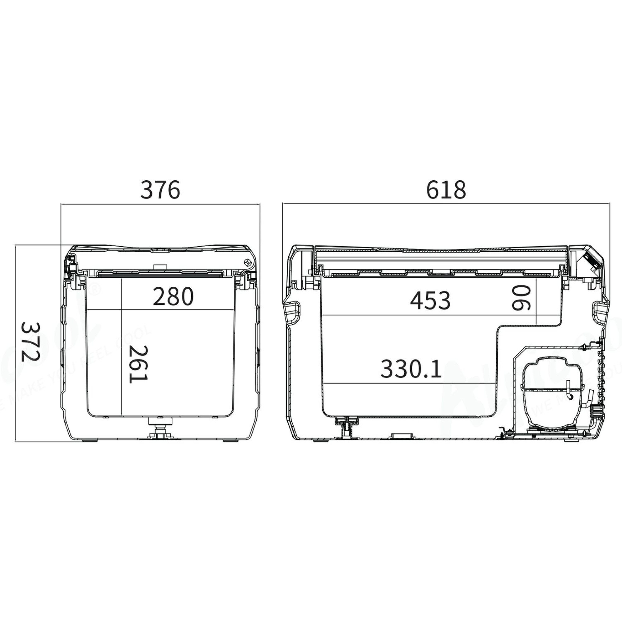 Компресорний автохолодильник Alpicool NL30 (27 літрів, LG Compressor). До -20℃, (12, 24, 220 вольт) - 6 - Robinzon.ua
