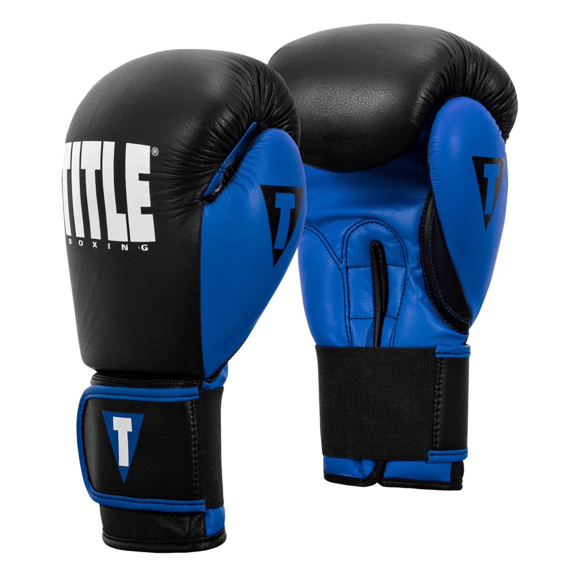 Боксерські рукавиці TITLE Boxing Dynamic Strike Black/Blue 12 oz - Robinzon.ua