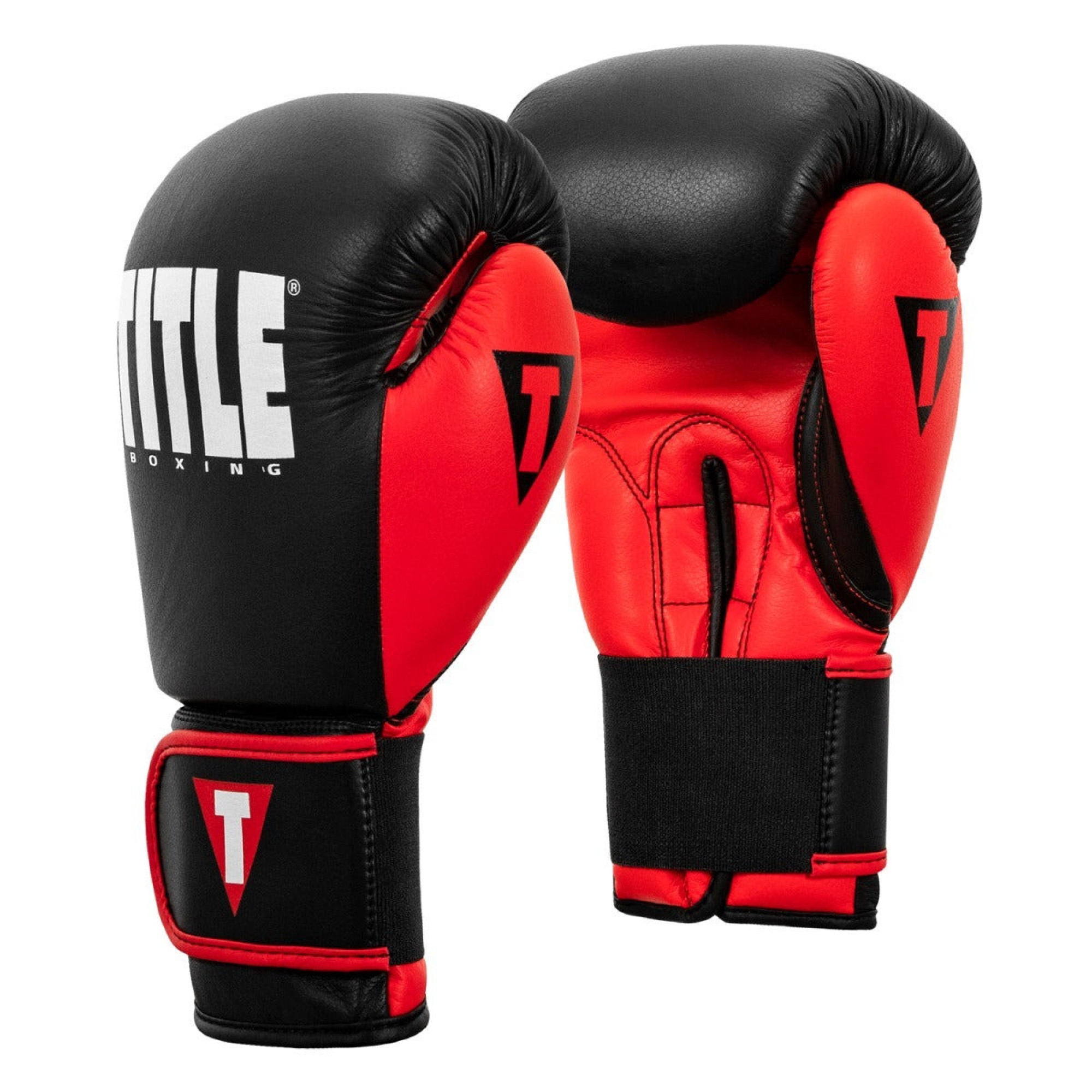 Боксерські рукавиці TITLE Boxing Dynamic Strike Black/Red 14 oz - Robinzon.ua