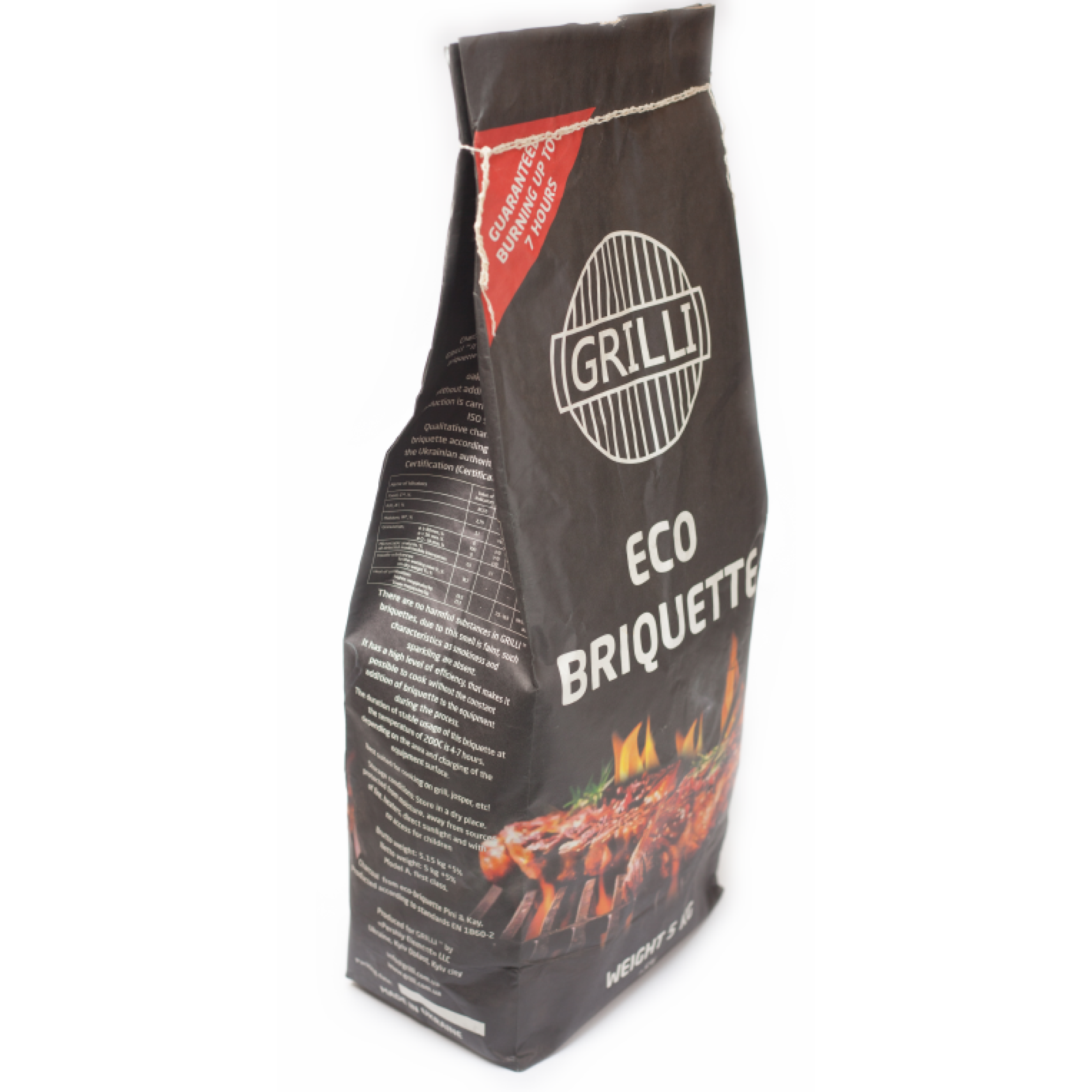 Деревно-вугільний екобрикет 5кг GRILLI 77777 - 2 - Robinzon.ua