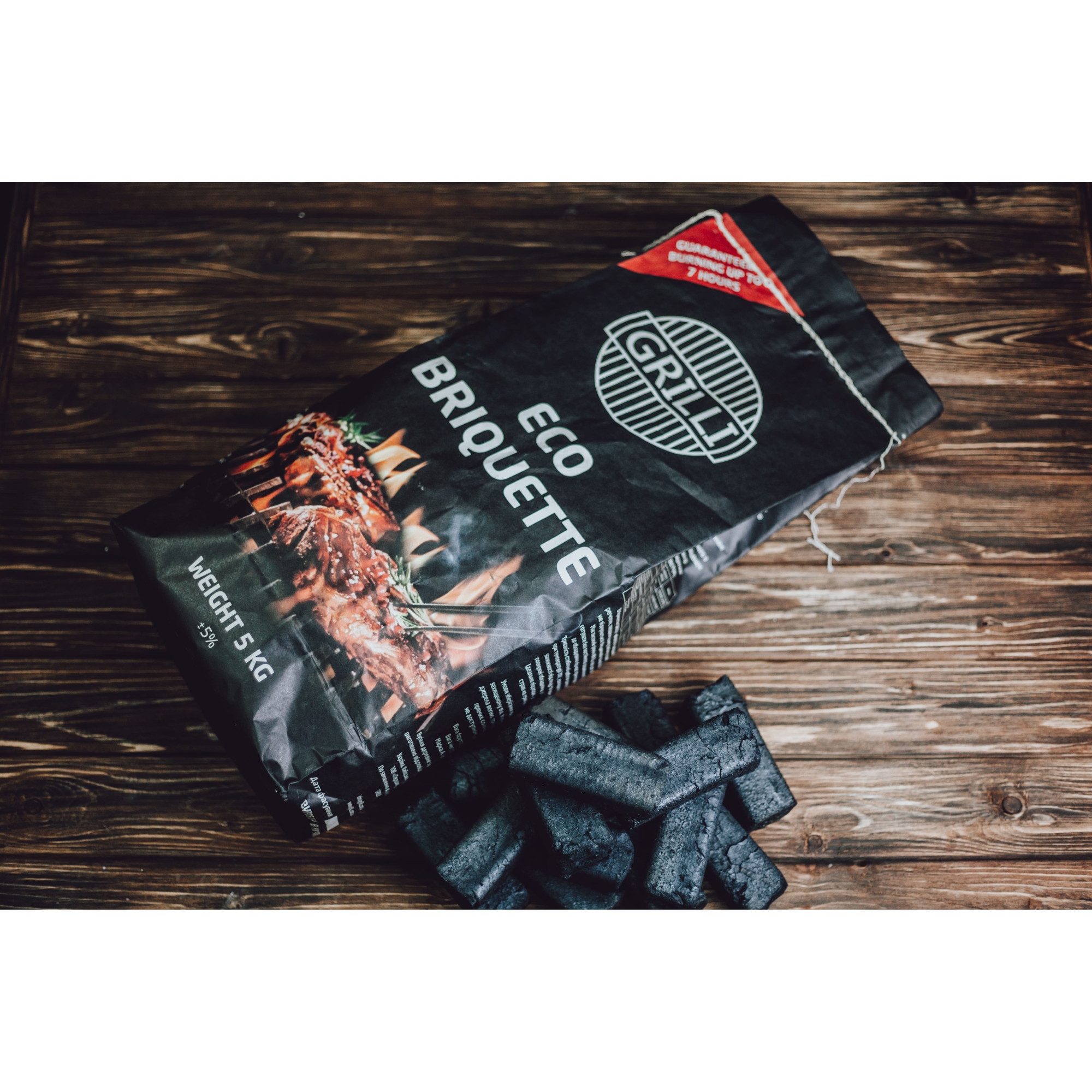 Деревно-вугільний екобрикет 5кг GRILLI 77777 - 5 - Robinzon.ua