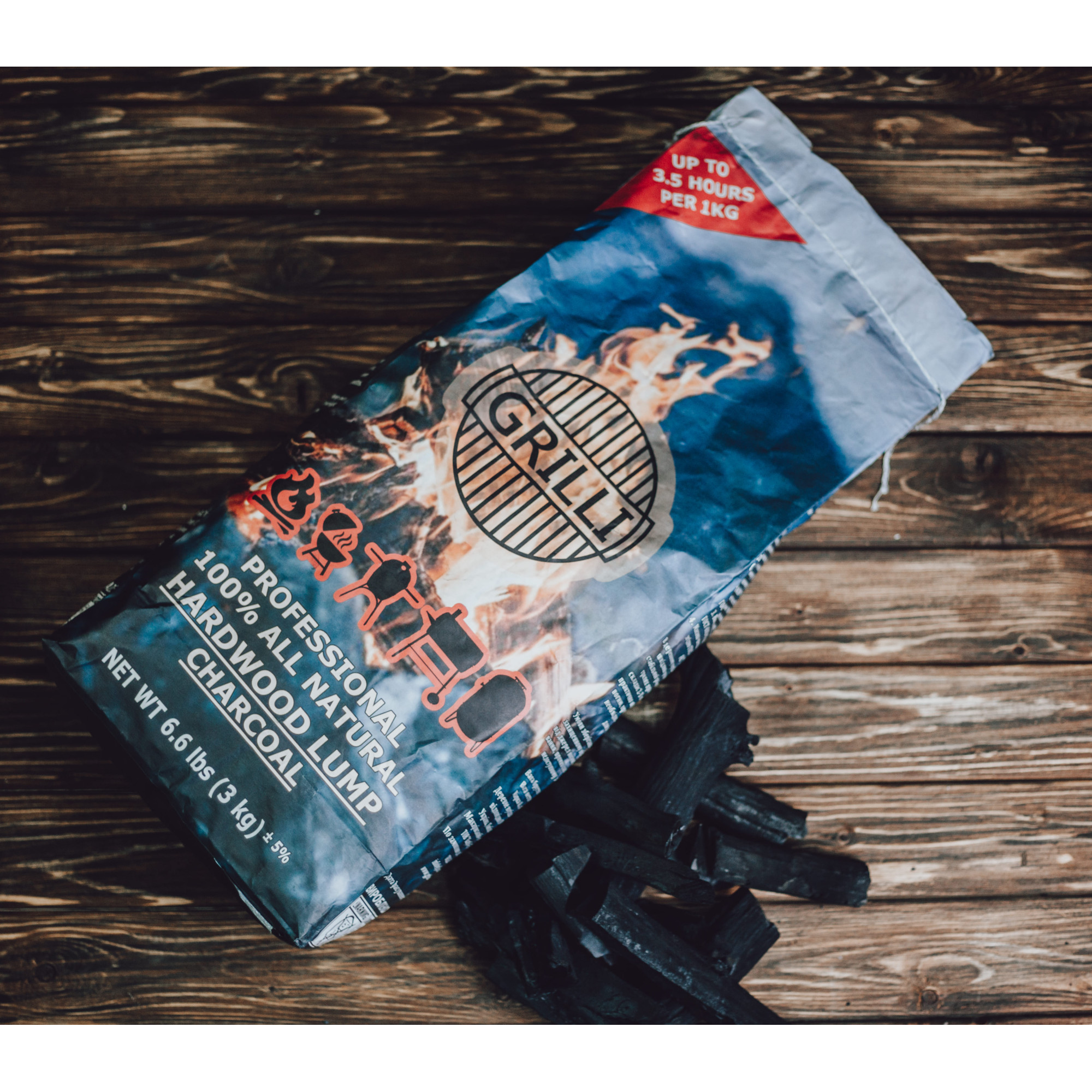 Древесный уголь 3 кг GRILLI 77782. - 4 - Robinzon.ua