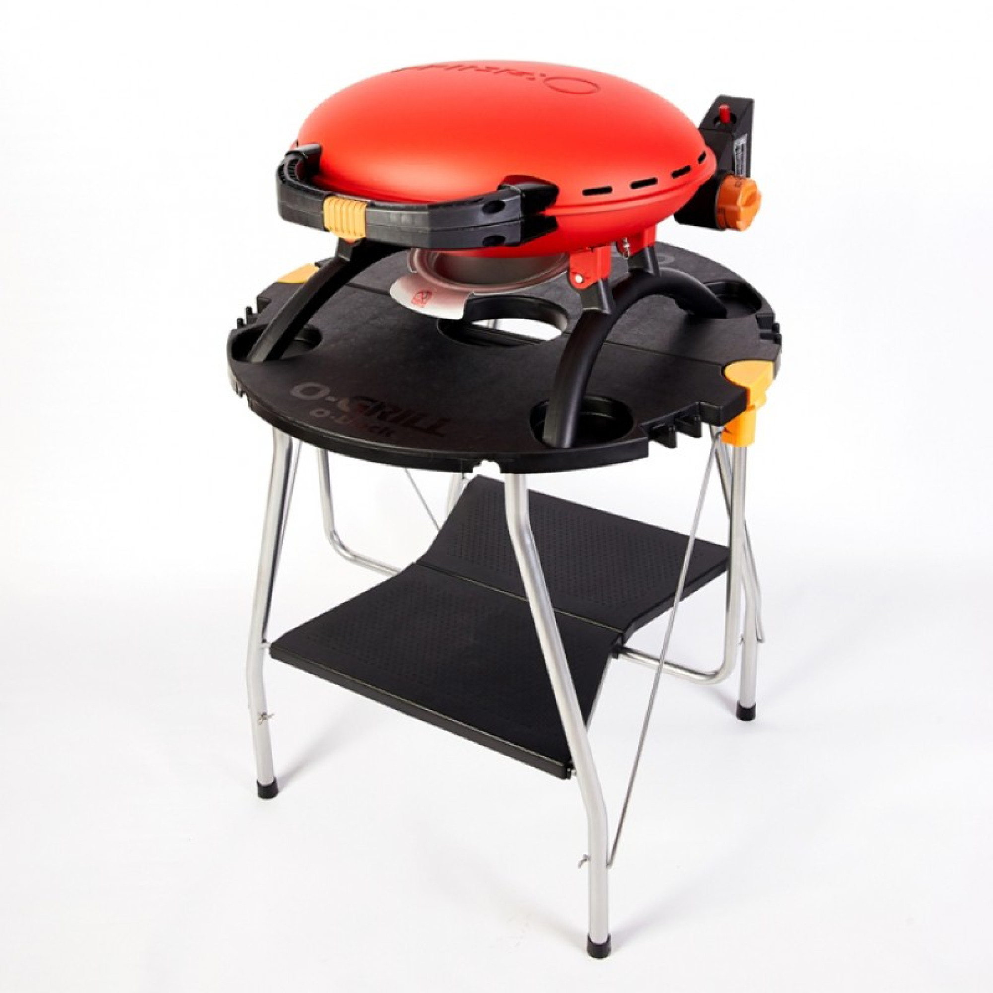Портативний переносний газовий гриль O-GRILL 500, червоний + шланг в подарунок! - 4 - Robinzon.ua