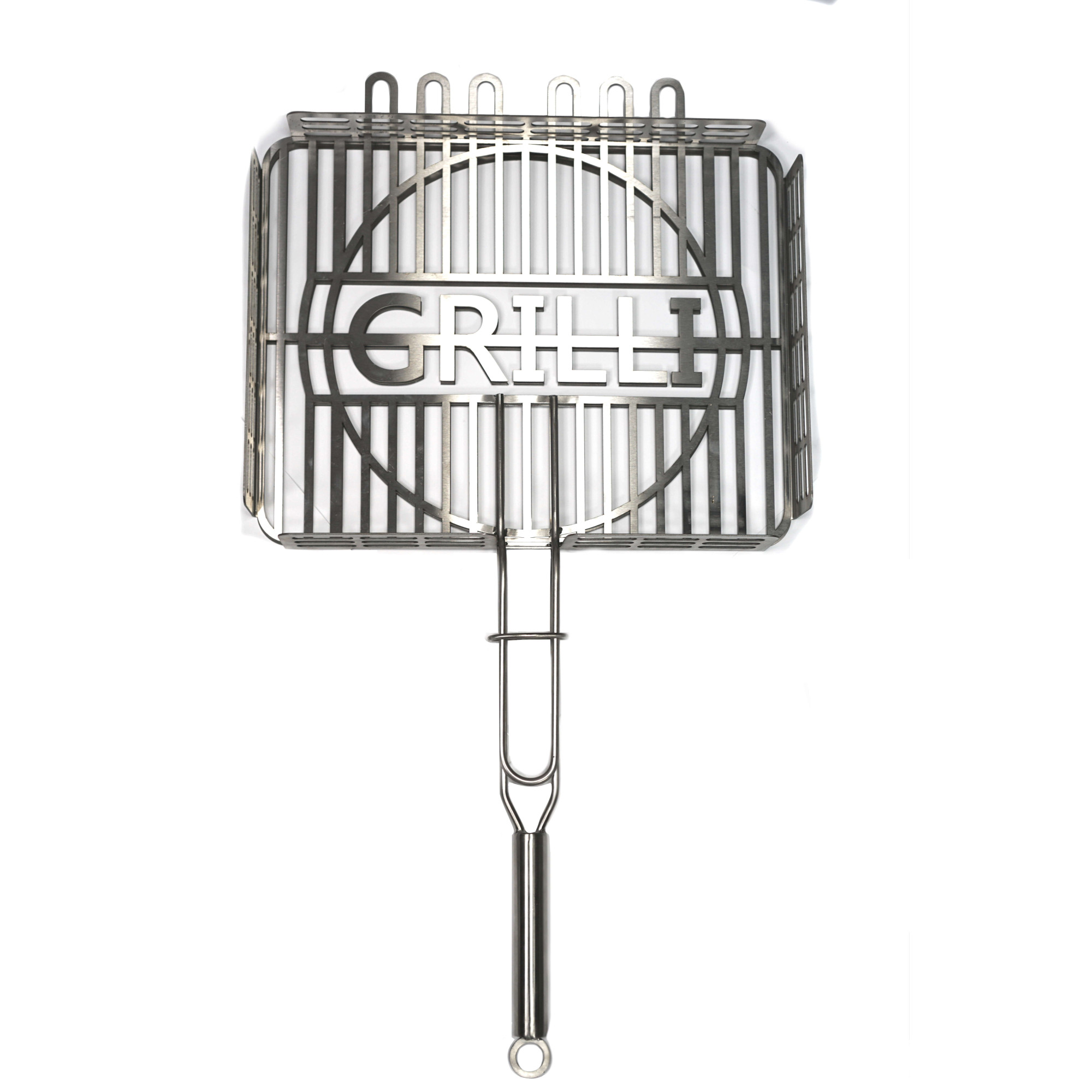 Решітка-гриль для барбекю з харчової нержавіючої сталі 1.5мм 42*32см GRILLI 777767 - 2 - Robinzon.ua
