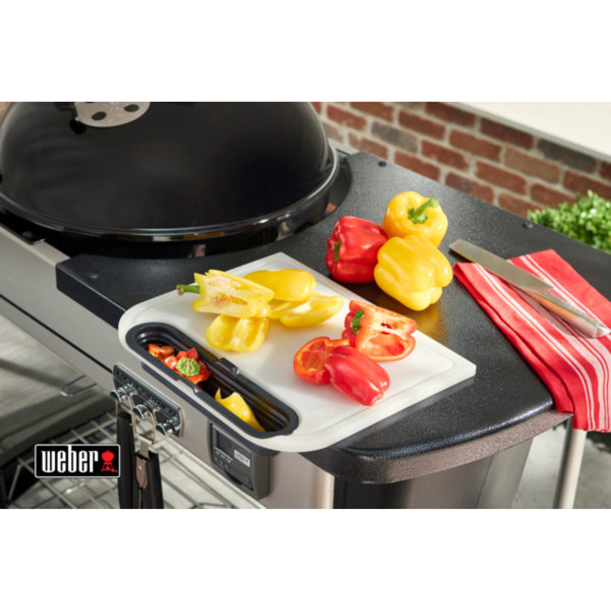 Дошка для нарізки, пластикова з лотком Weber 7032 - 3 - Robinzon.ua