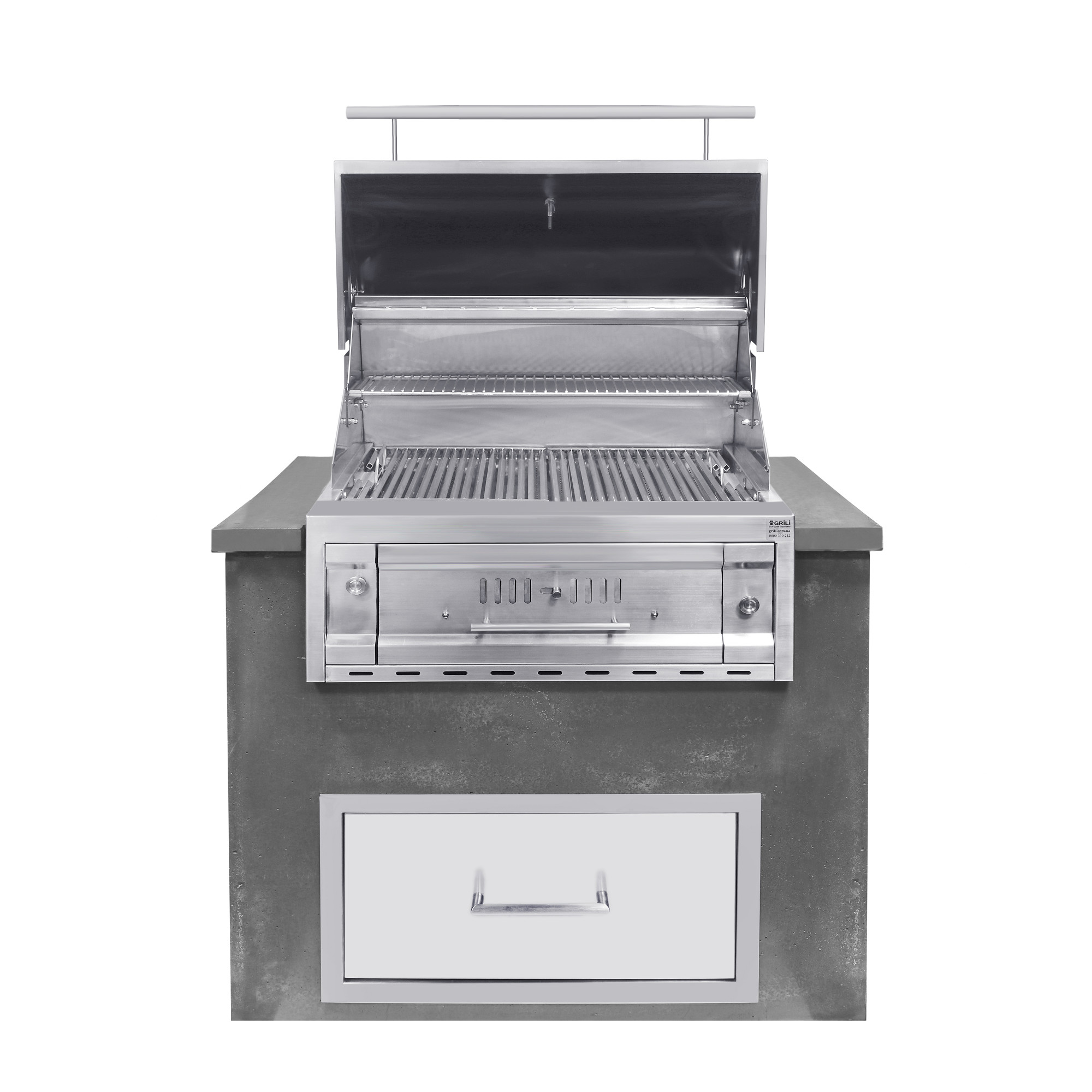 Вугільно-дров''яний гриль що вбудовується Fiery Fish тм GRILLI - 5 - Robinzon.ua