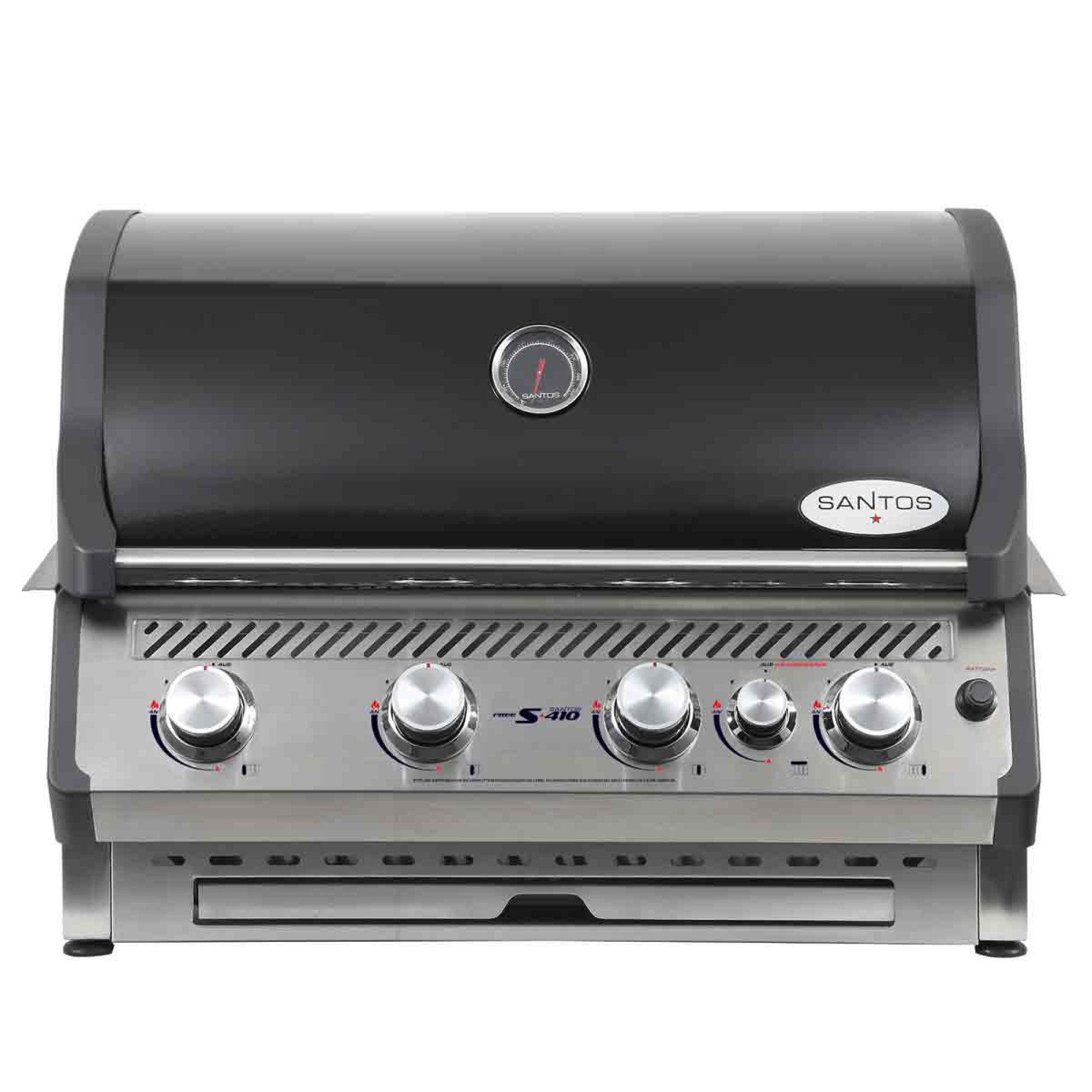Вбудований газовий гриль SANTOS Free S-410 Black, з заднім пальником, чорний 890666 - 4 - Robinzon.ua