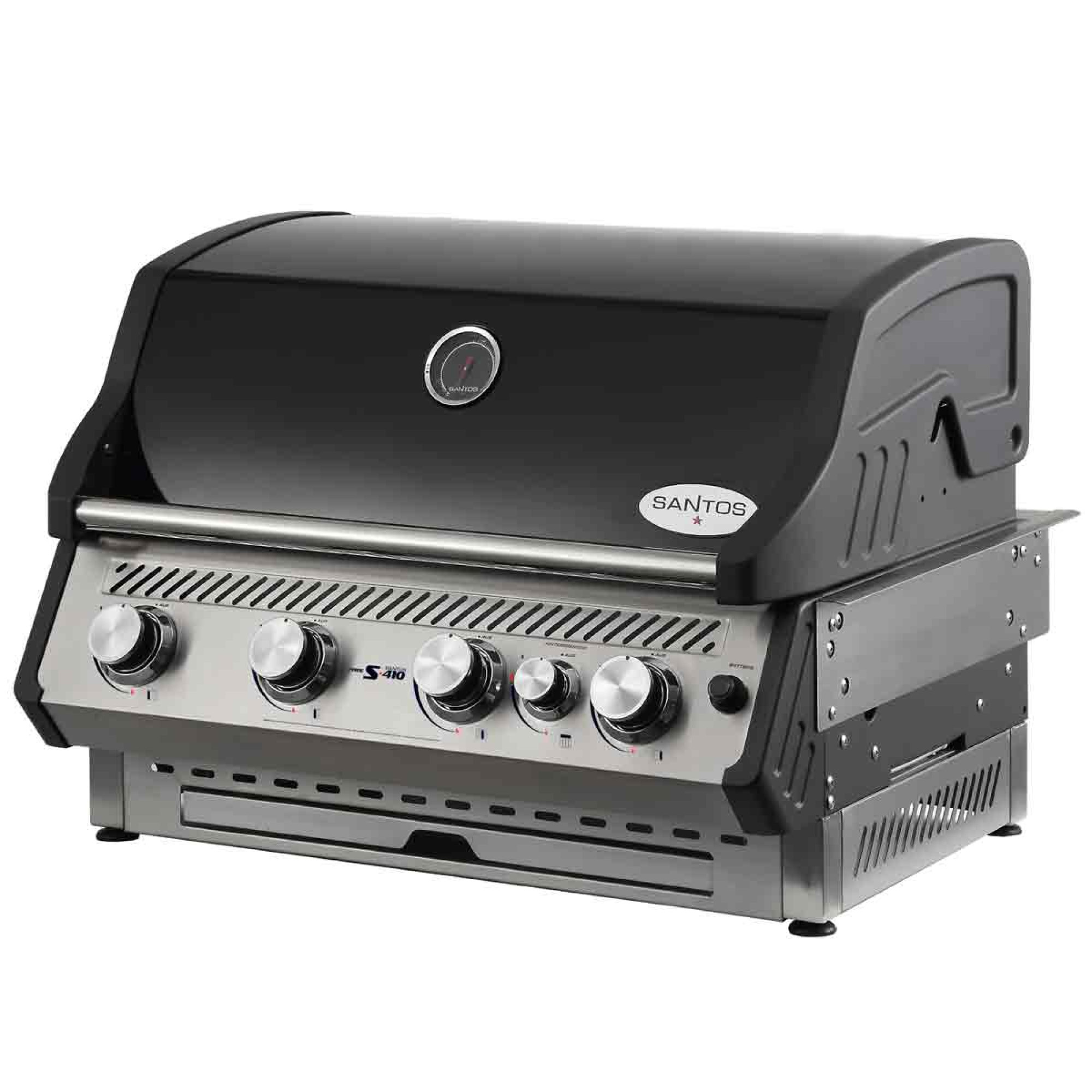 Вбудований газовий гриль SANTOS Free S-410 Black, з заднім пальником, чорний 890666 - Robinzon.ua
