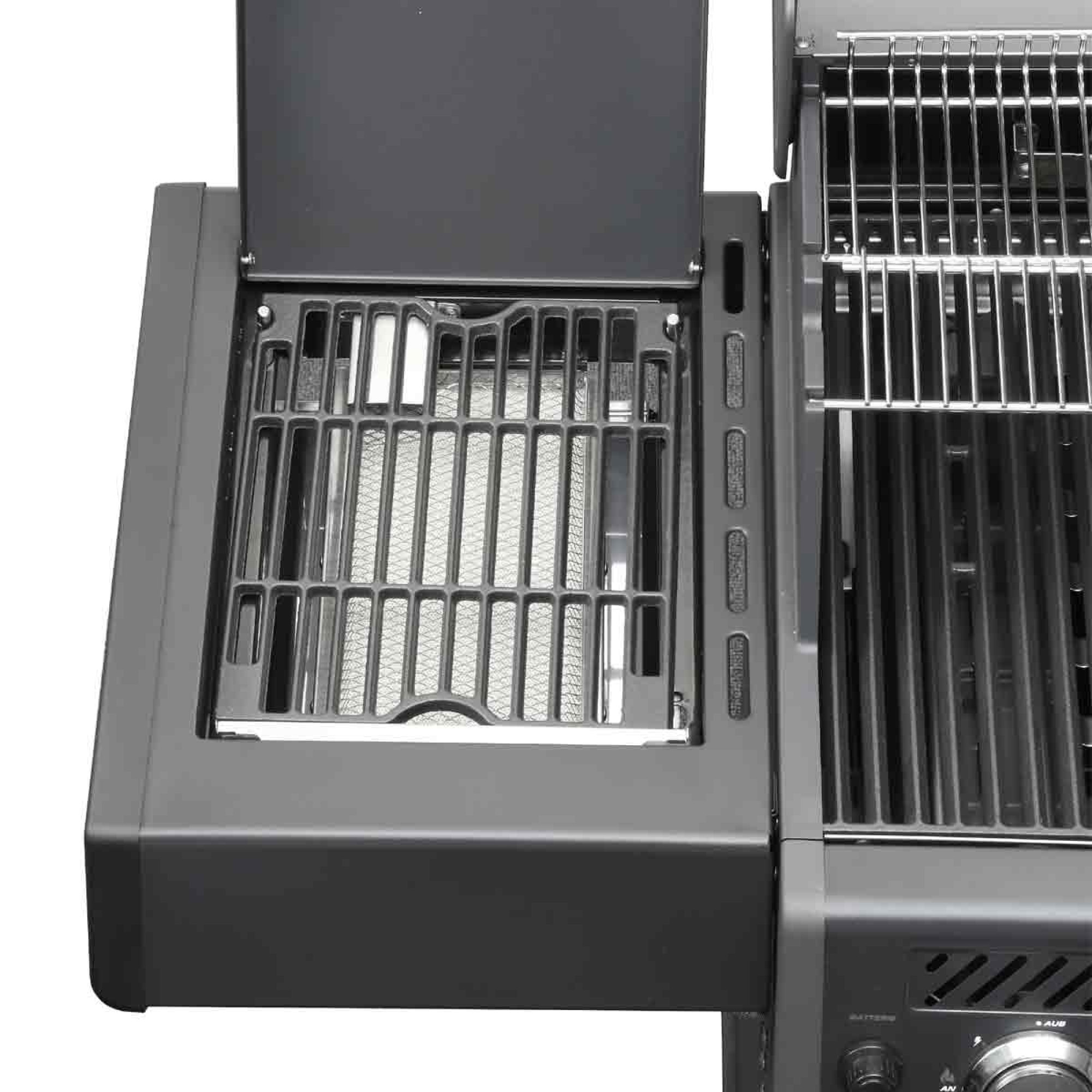 Газовий гриль SANTOS S-418 All Black, з бічним і заднім пальниками, чорний повністю 890055 - 5 - Robinzon.ua