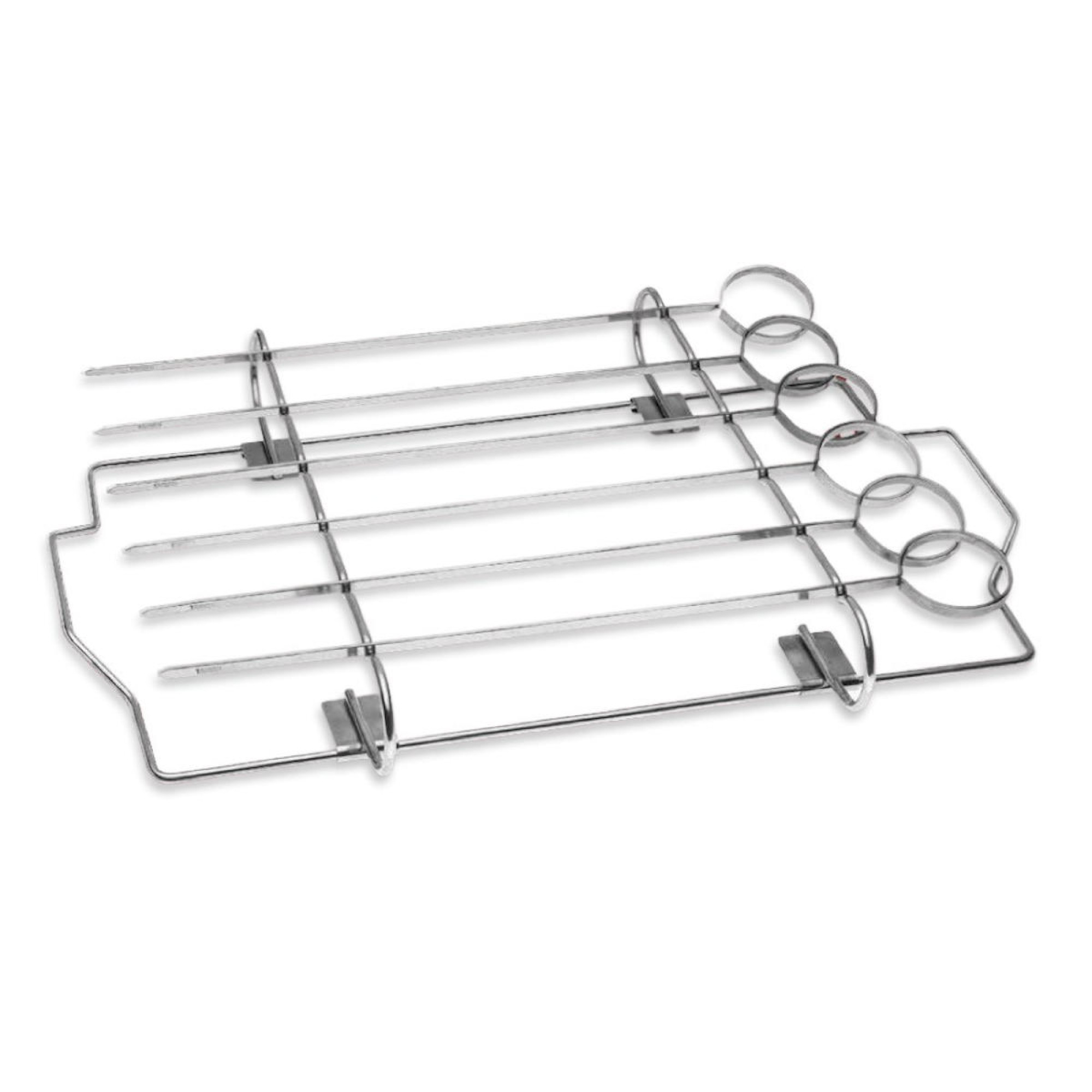 Набір шампурів з підставкою SANTOS, 6 шт, підставка, нержавіюча сталь 897597 - Robinzon.ua