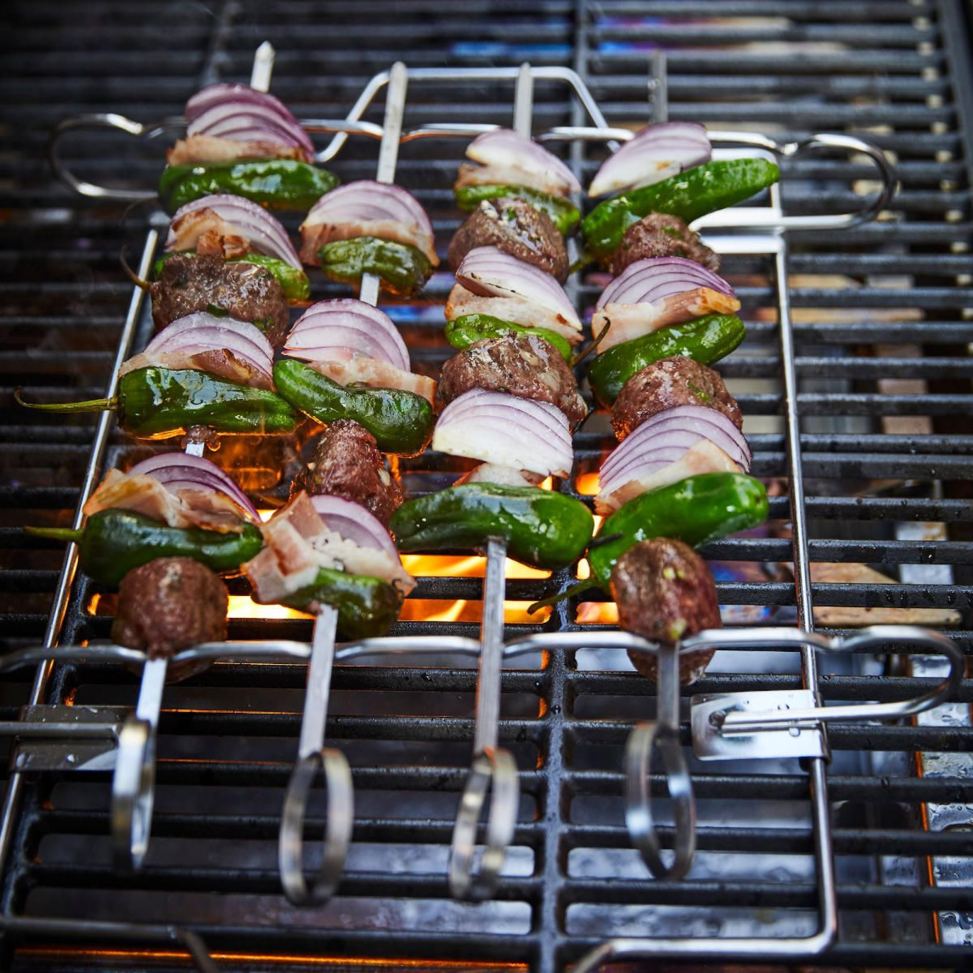 Набір шампурів з підставкою SANTOS, 6 шт, підставка, нержавіюча сталь 897597 - 1 - Robinzon.ua