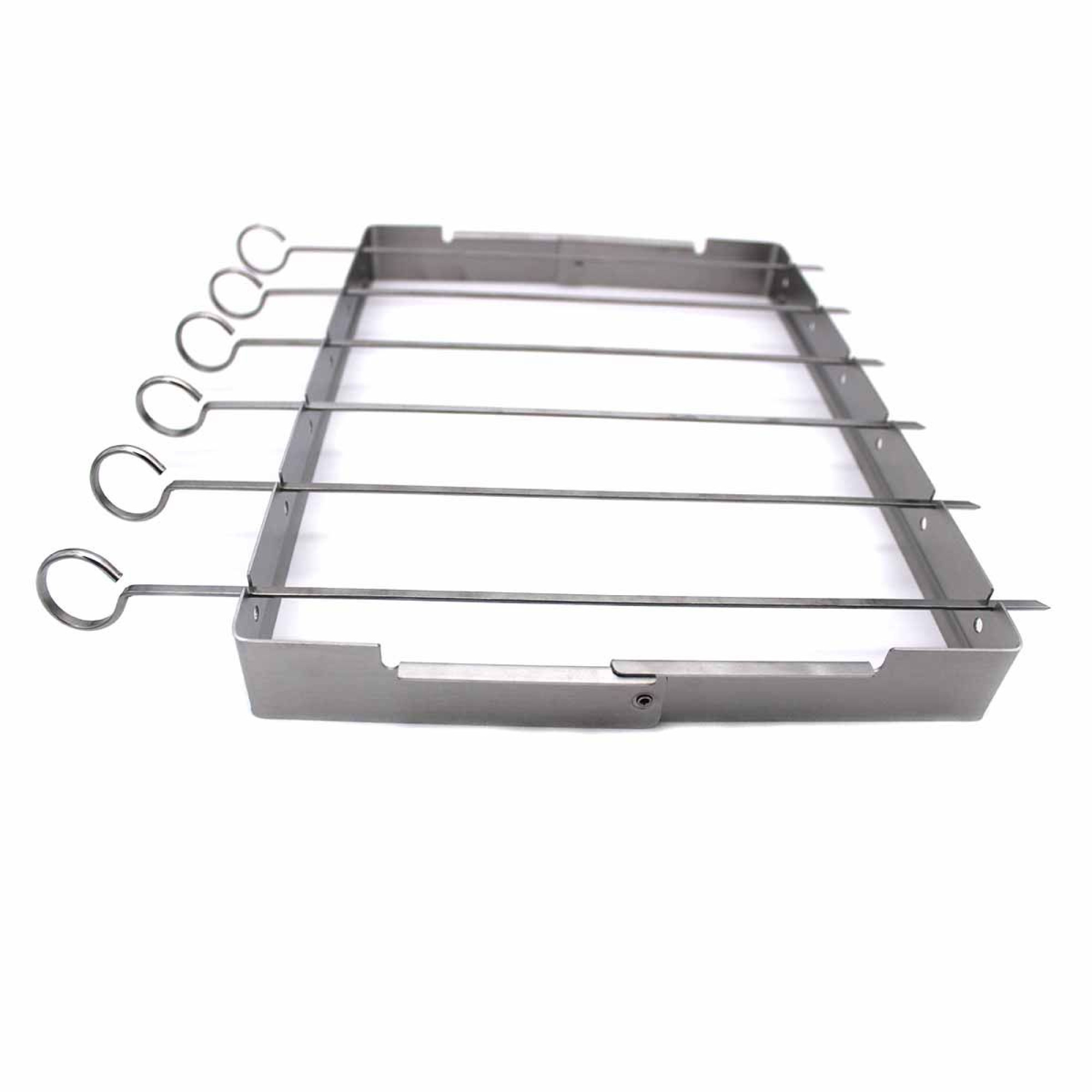 Набір шампурів з підставкою SANTOS, 6 шт, складана підставка, нержавіюча сталь 890109 - Robinzon.ua