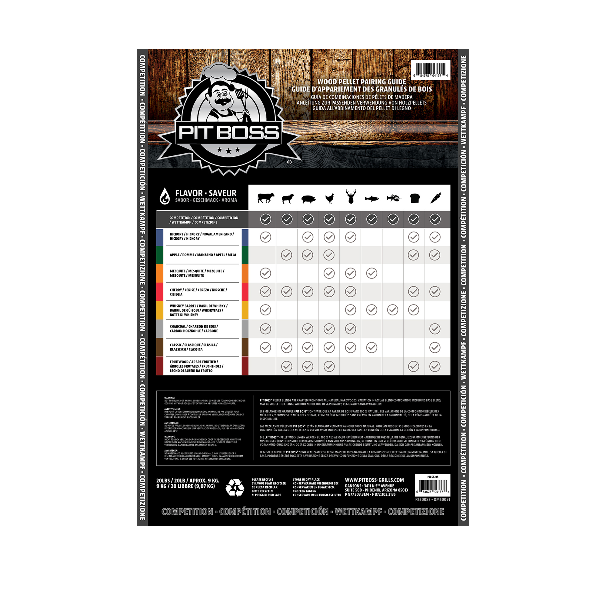 Пеллеты для гриля Pit Boss, смесь из твердых пород деревьев, 9 кг, 55235. - 1 - Robinzon.ua
