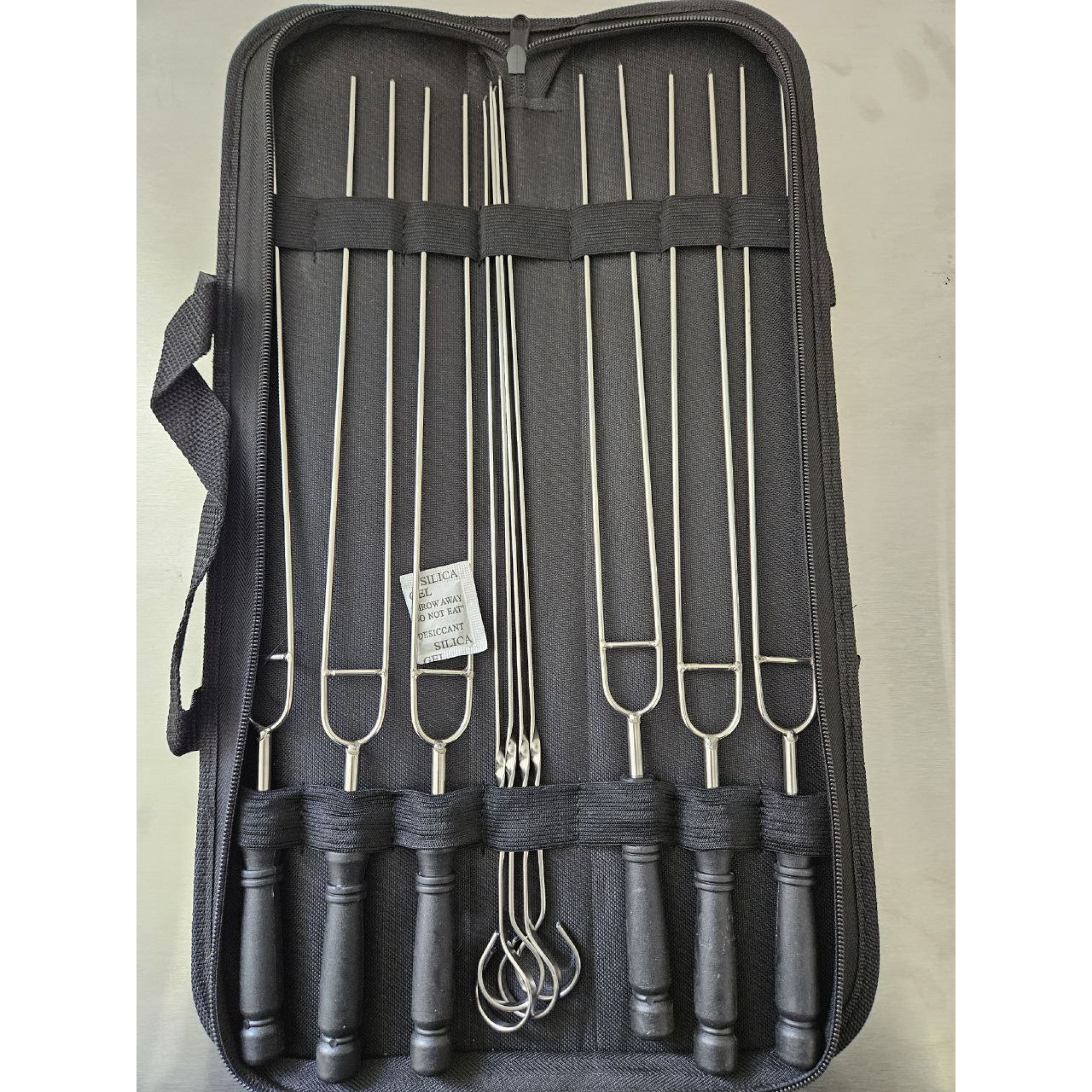 Двойные шампуры 42 см 6 шт в чехле GRILLI 9627. - 1 - Robinzon.ua