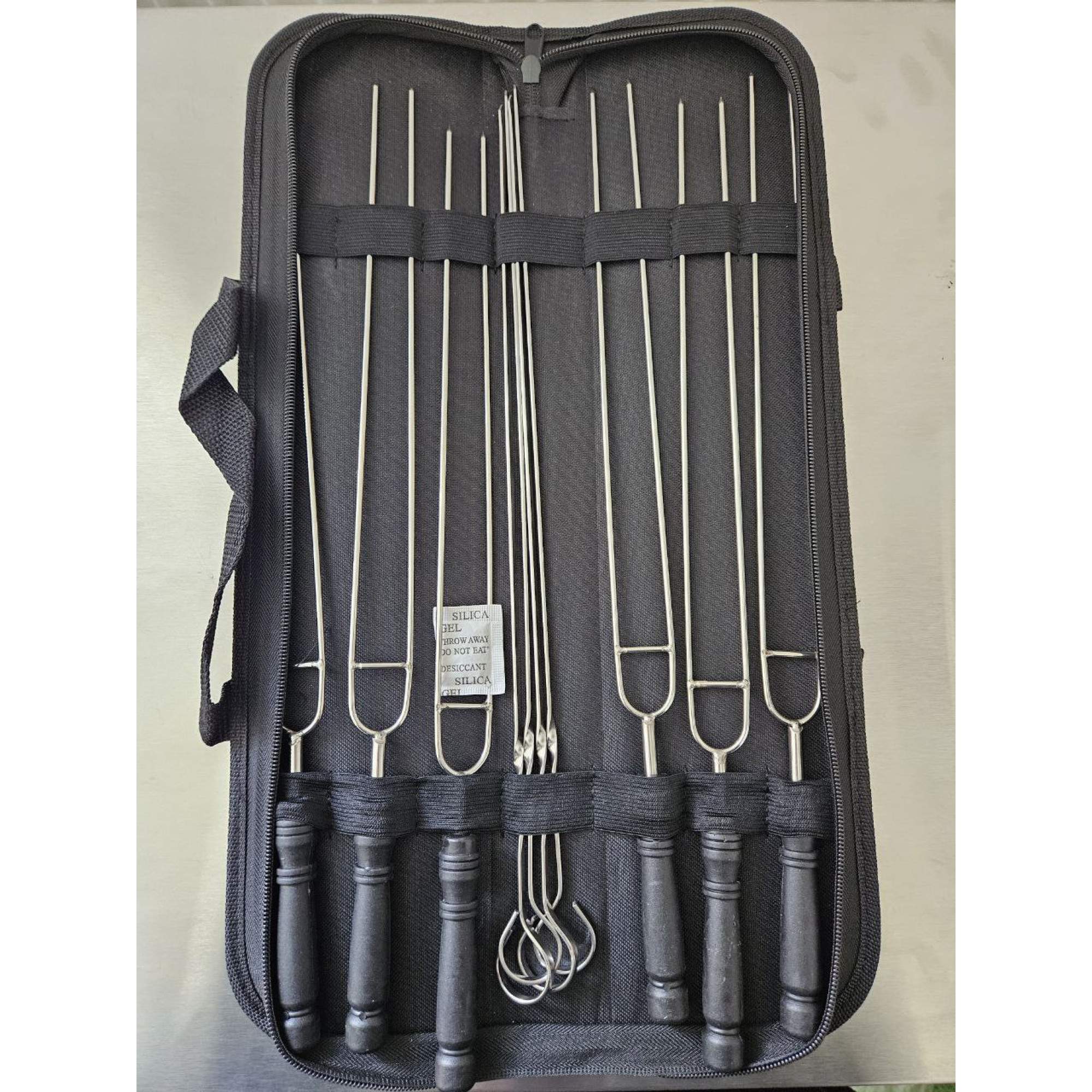 Подвійні шампури 42 см 6 шт в чохлі GRILLI 9627 - Robinzon.ua