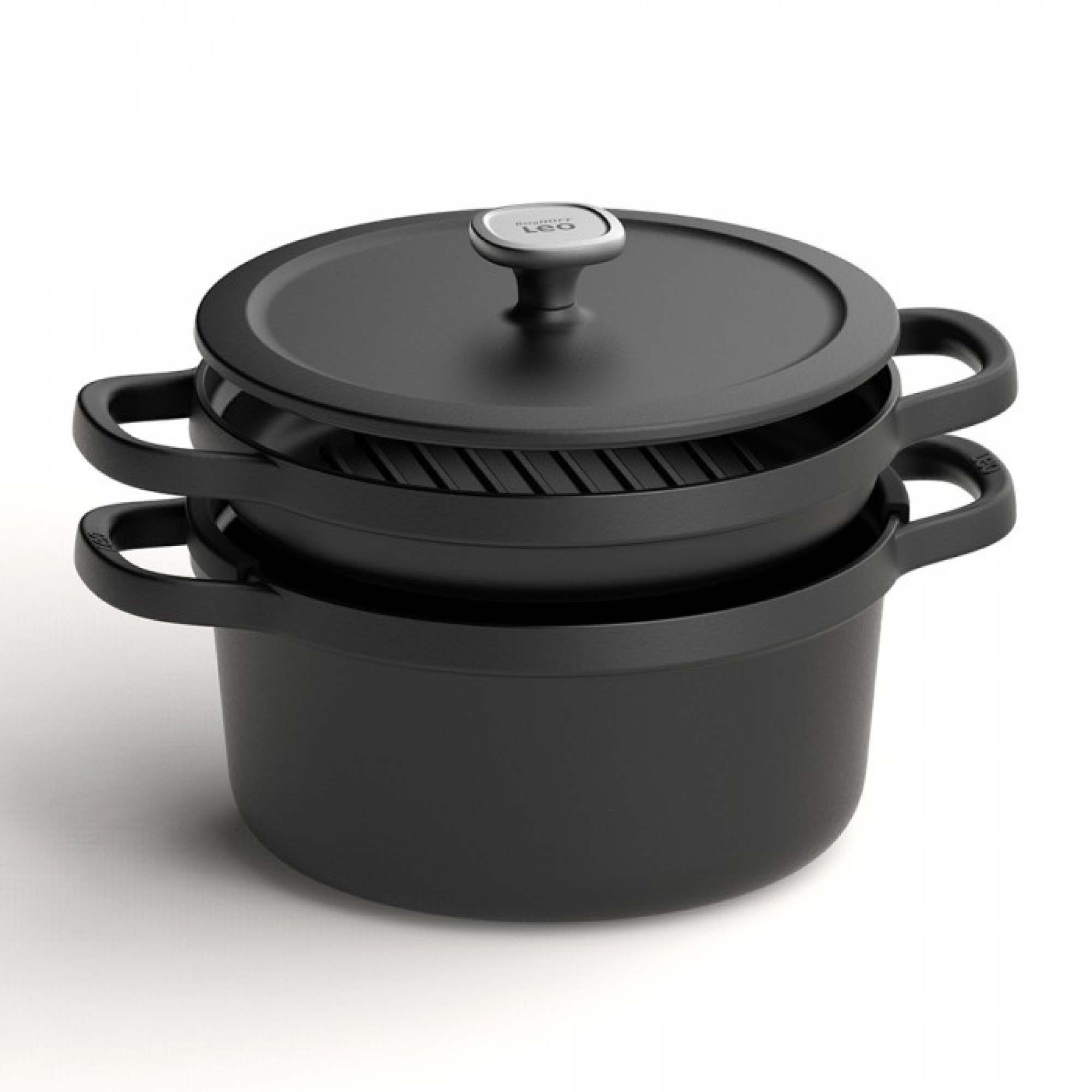 Кастрюля BergHoff Leo Graphite, чугун, диам. 24 см, 5,7 л 3950466. - 1 - Robinzon.ua