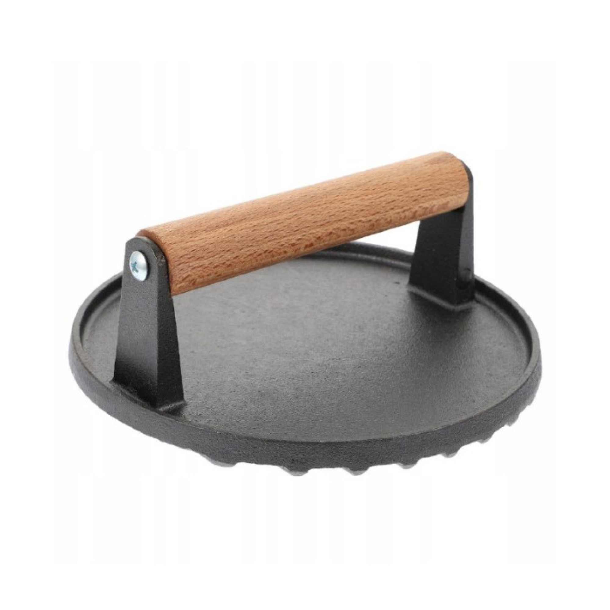 Пресс для мяса чугунный с деревянной ручкой 1,5 кг &Oslash;20 см GRILLI 777185. - Robinzon.ua