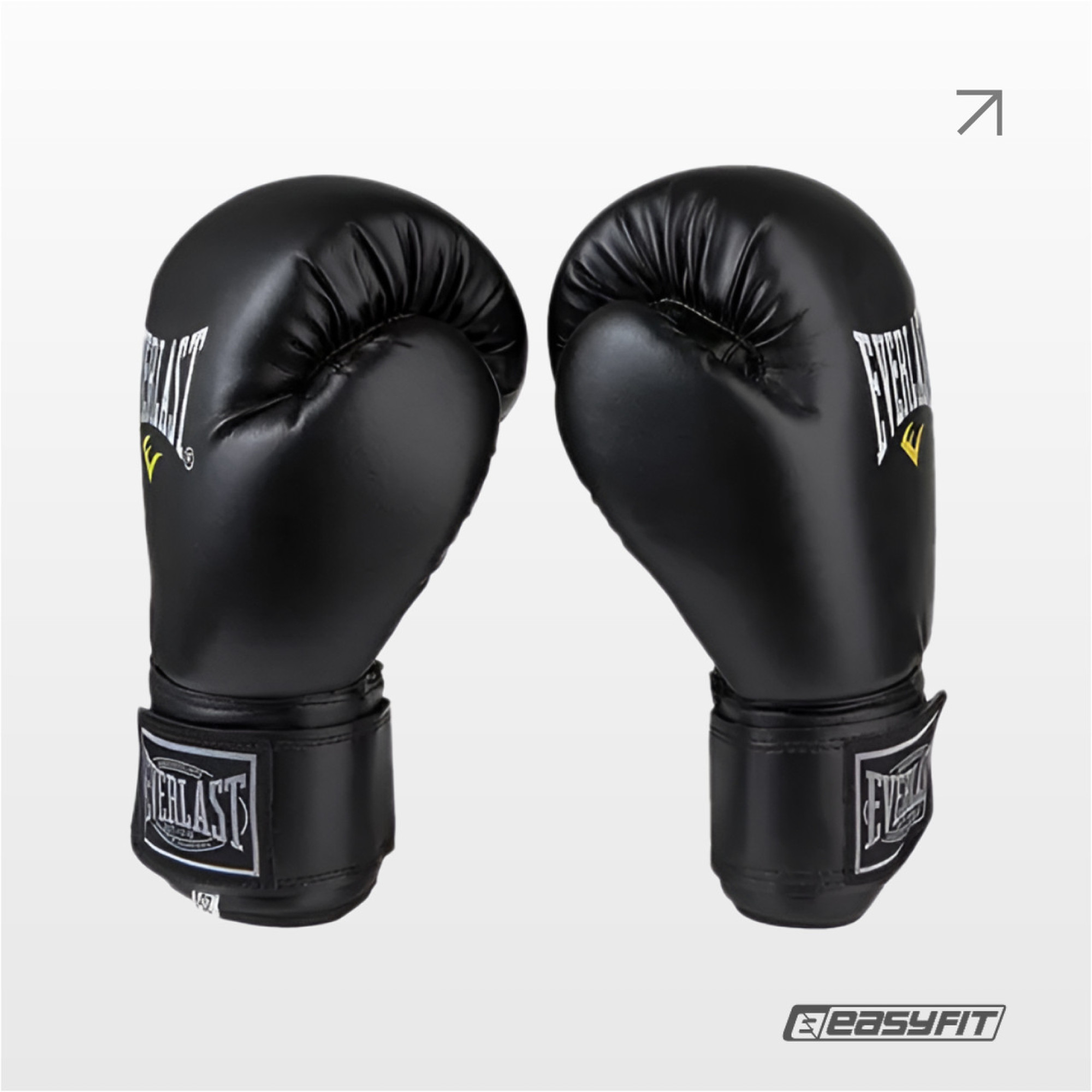 Боксерські рукавички Everlast 12 унцій (12 oz) чорні - Robinzon.ua