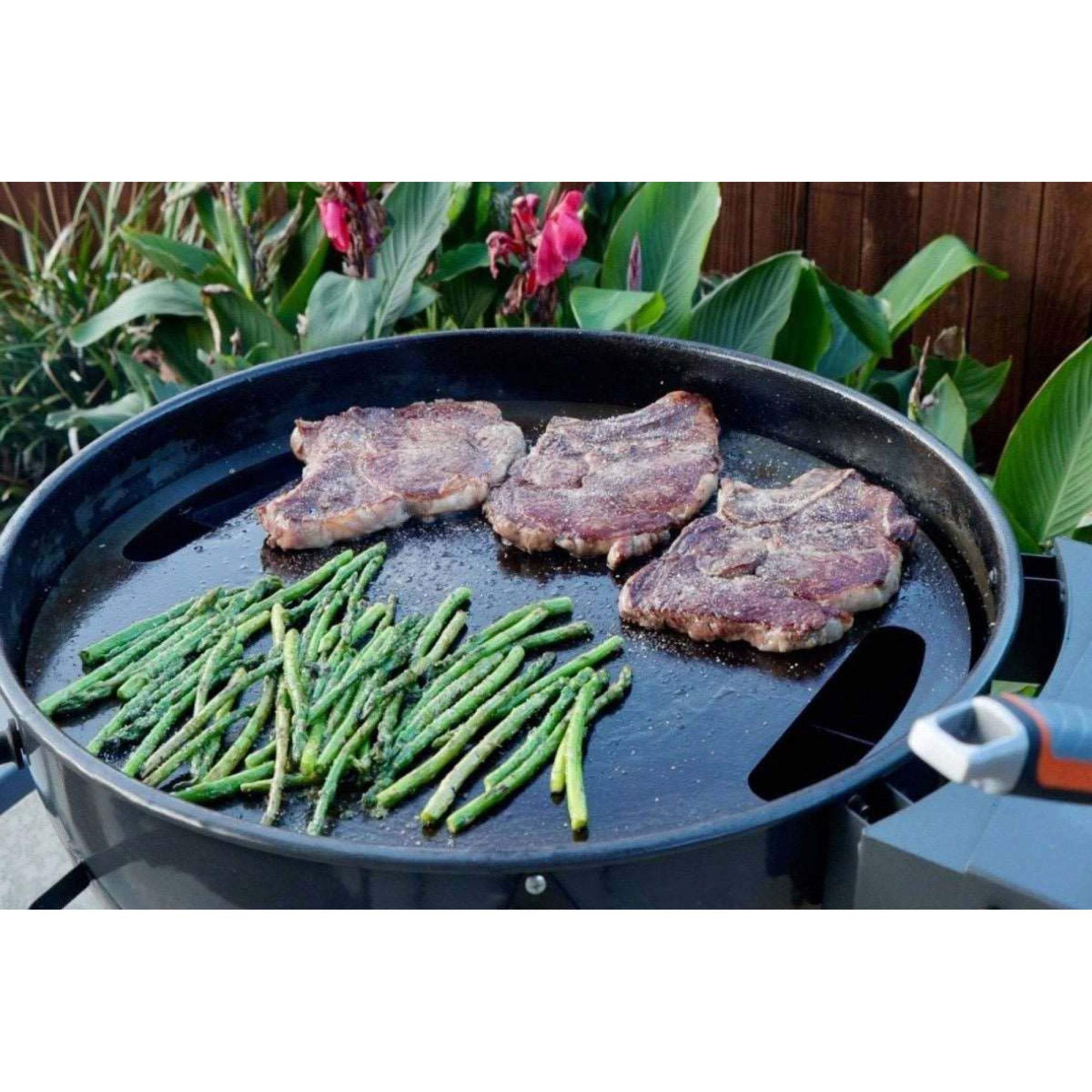 Планча сталева Slow and Sear  Flat Top Plancha для вугільних грилів 57 см WZ-SSXU-5EBK - 4 - Robinzon.ua