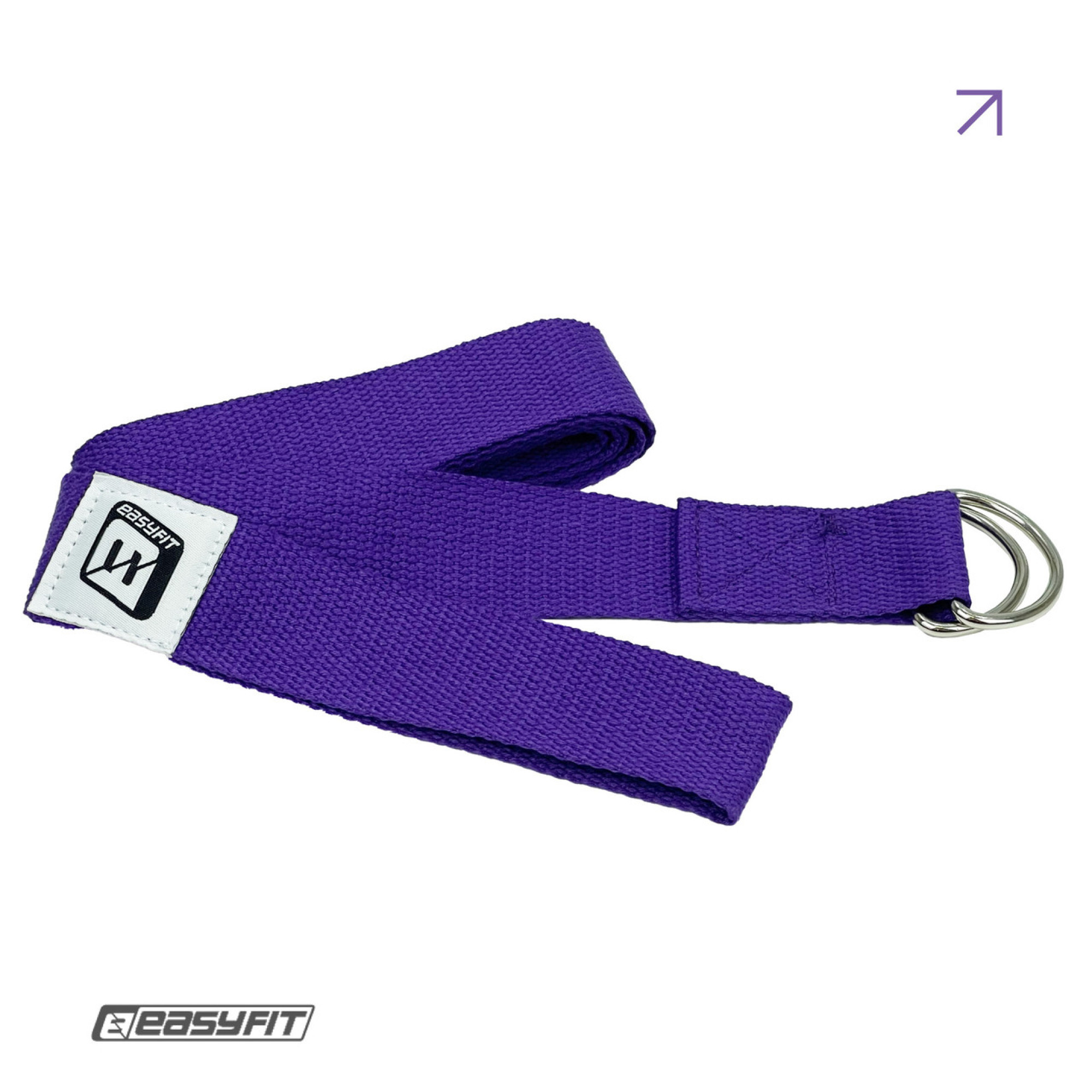 Ремінь для йоги EasyFit з петлею (фіолетовий) - Robinzon.ua