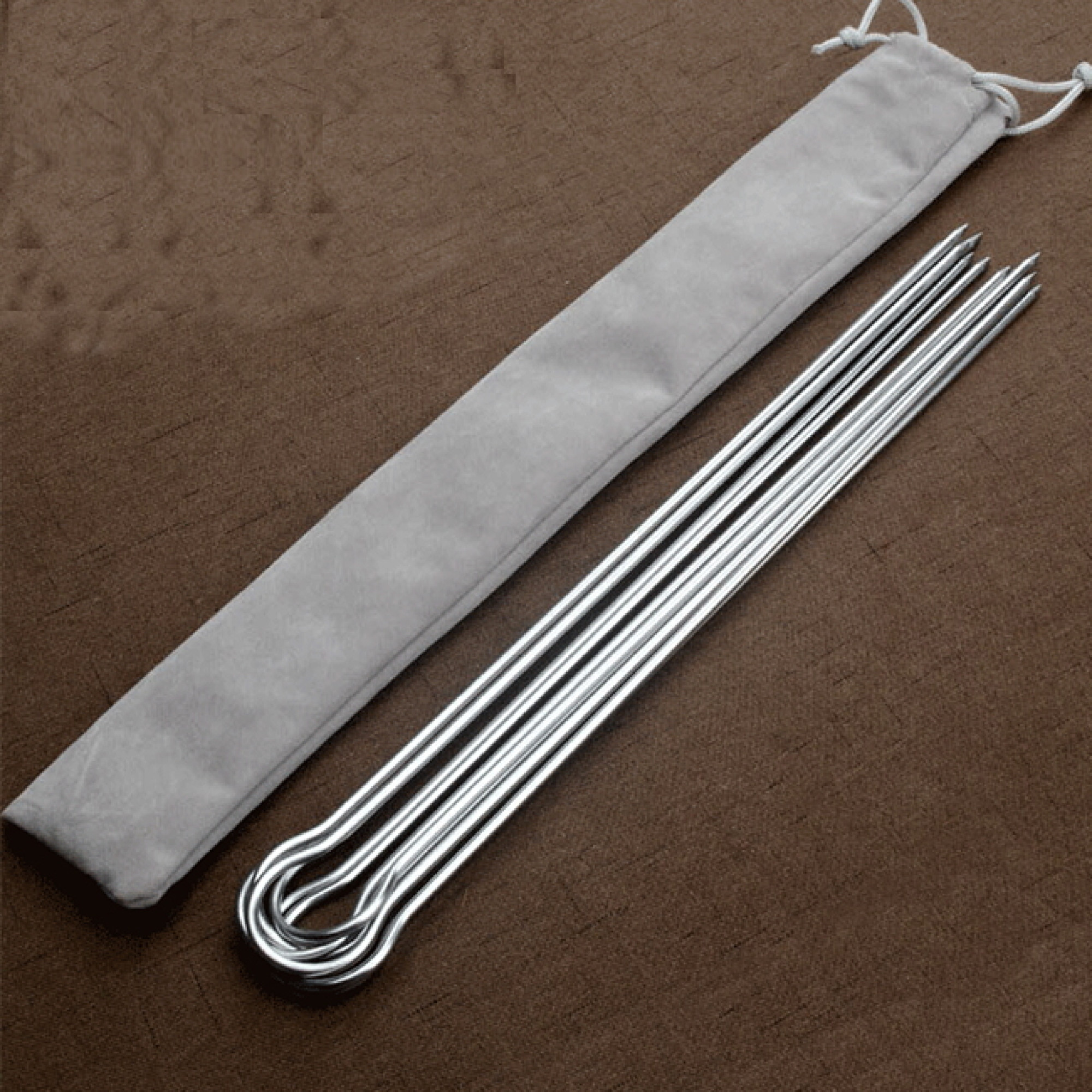 Шампура подвійні 6шт у чохлі, 30.5см нерж GRILLI 9623 - 4 - Robinzon.ua